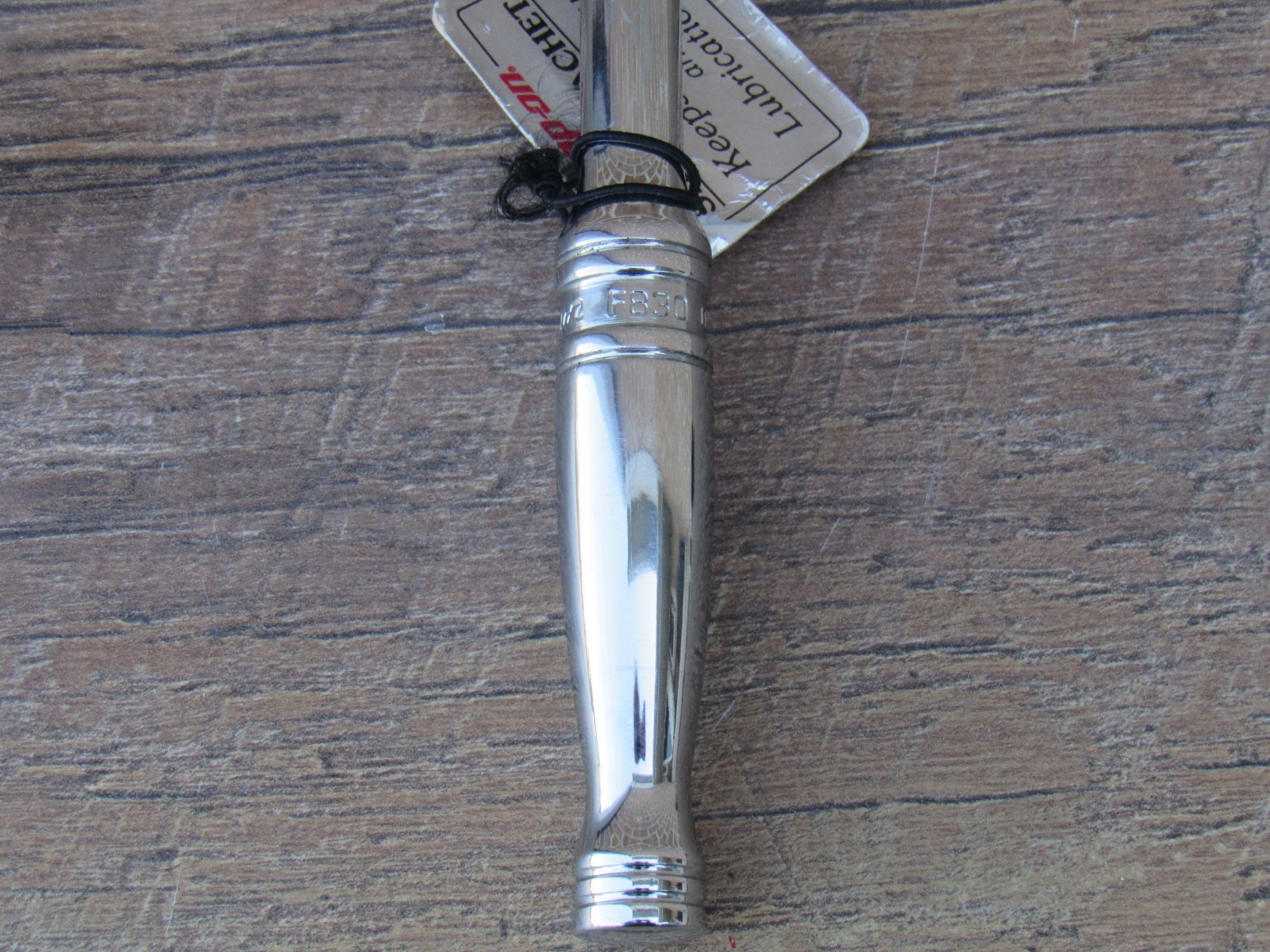 NOS SNAP ON 3/8″ DRIVE F830 STANDARD CHROME HANDLE RATCHET NEW LOGO 7.5″ F 830