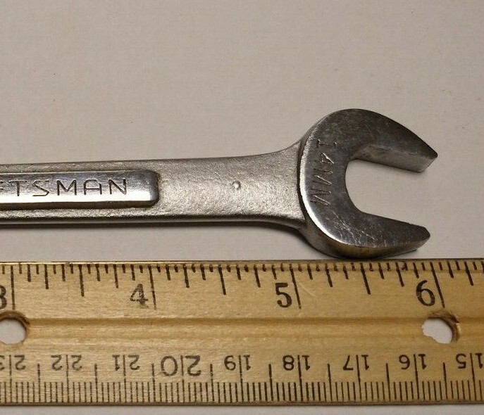 Craftsman 12MM 14MM Open End Wrench Vintage V 44506 Made in USA
