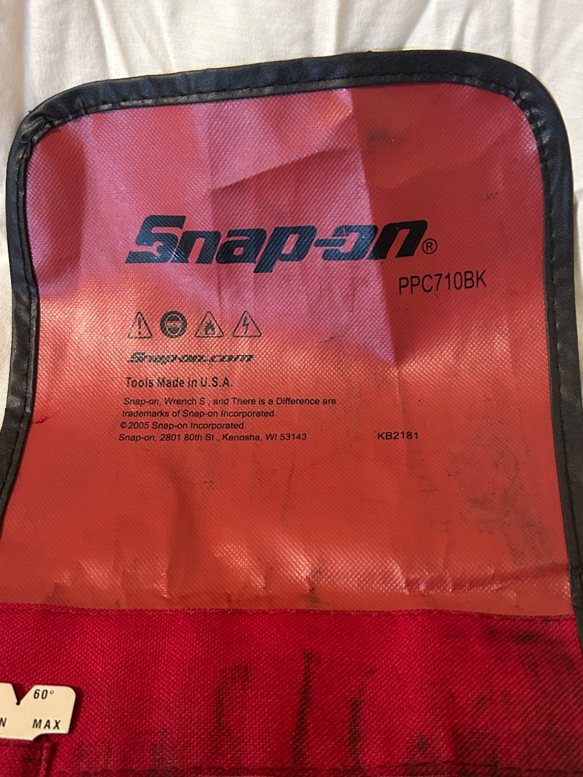Snap On PPC710BK 8 Piece Punch and Chisel Set with Red Pouch Incomplete USA