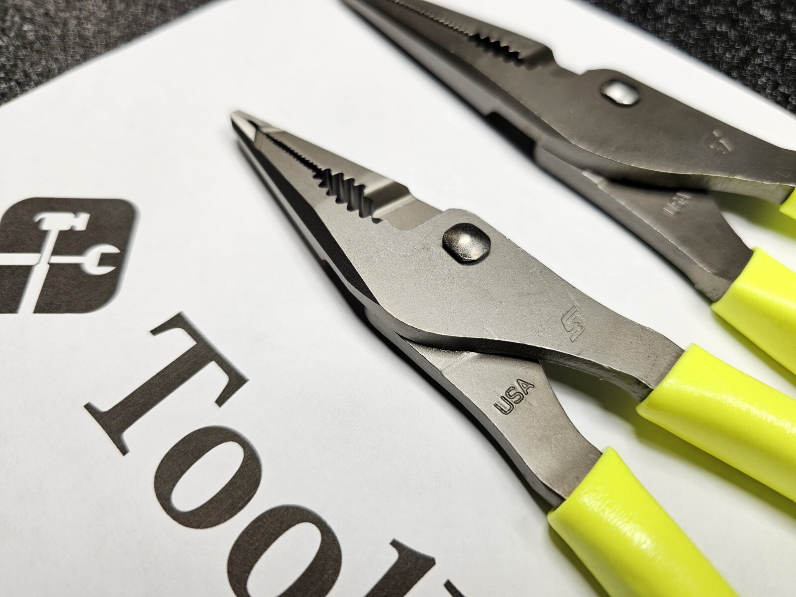 Snap-on Tools USA NEW 2pc HI-VIZ 7″ & 9″ Long Nose Slip Joint Pliers LN46ACF