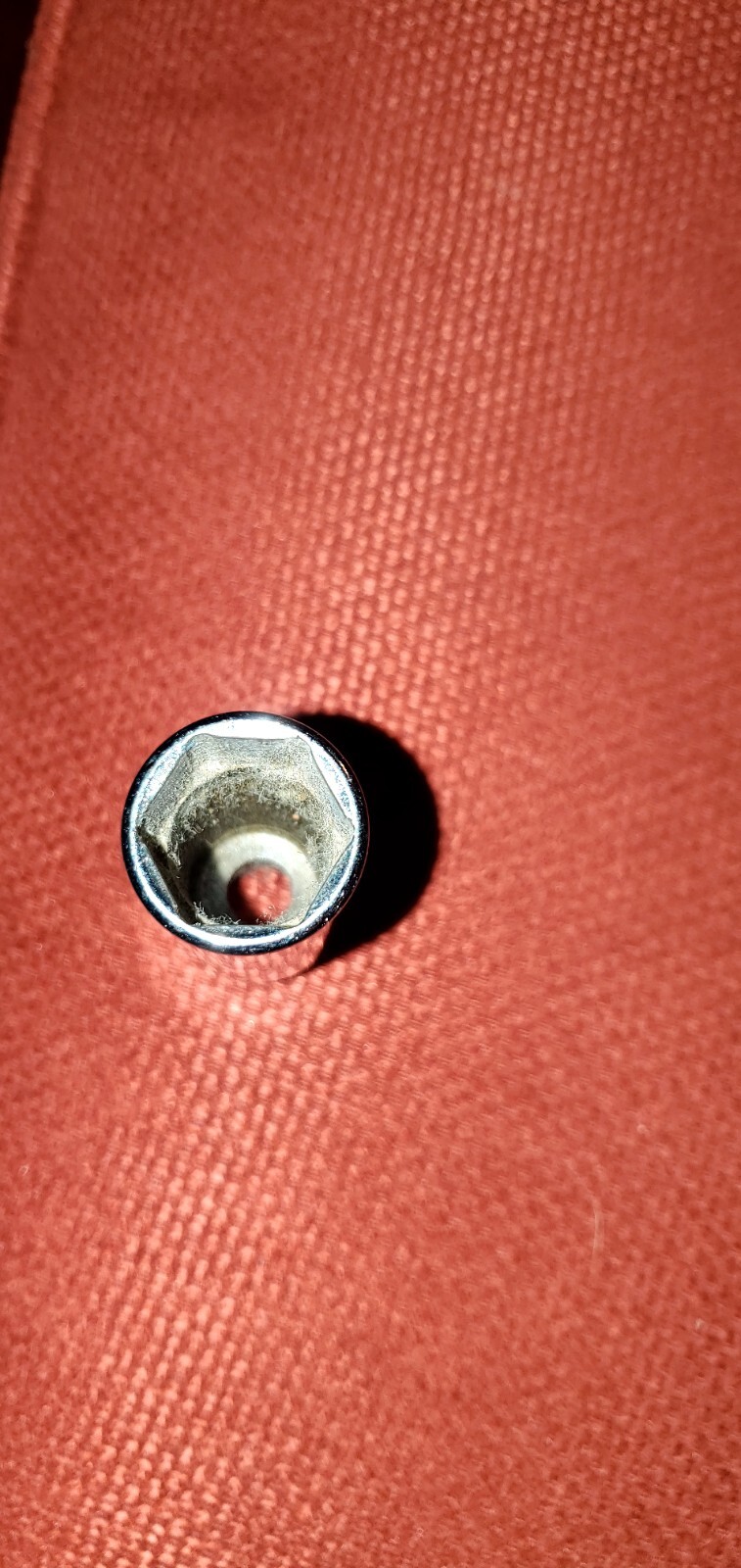 Snap on 3/8 drive 17mm metric Deep 6 Point Chrome socket vintage SFSM17
