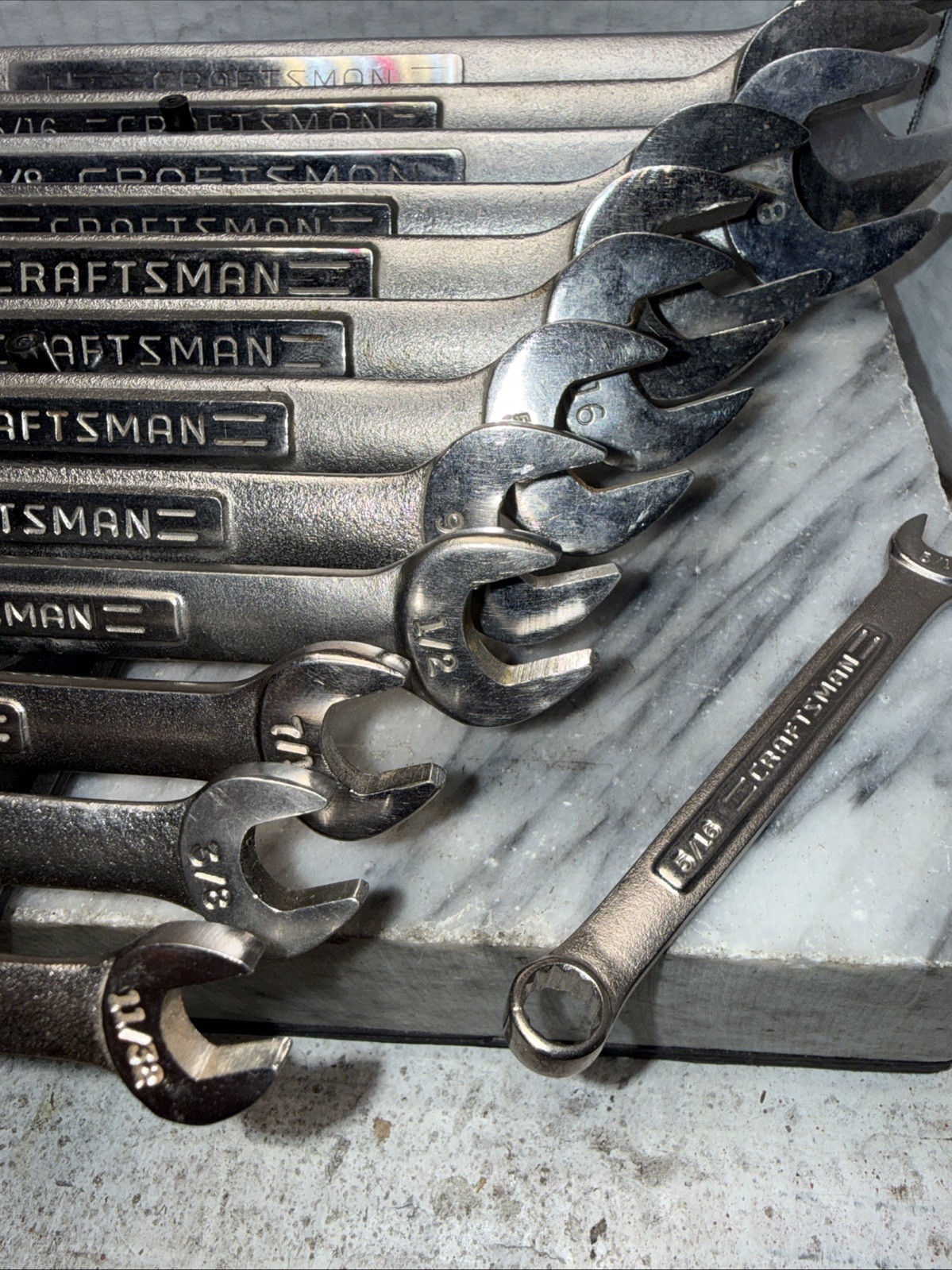 Craftsman , 14 pieces combination wrenches SAE 12 point, Made in the USA