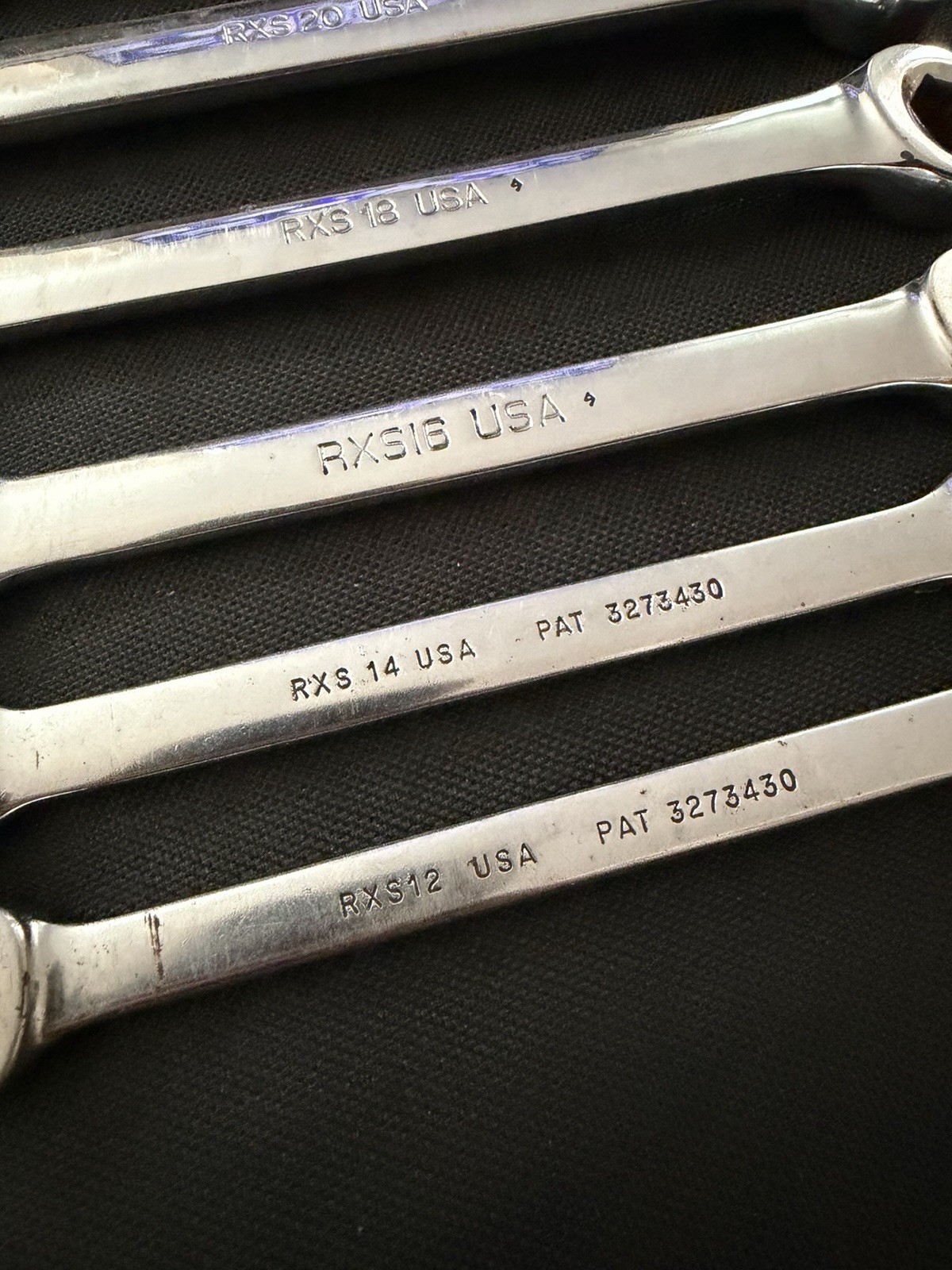 Snap-On Tools USA SAE Open-End RXS Flare Nut Combination Wrench SET of 7