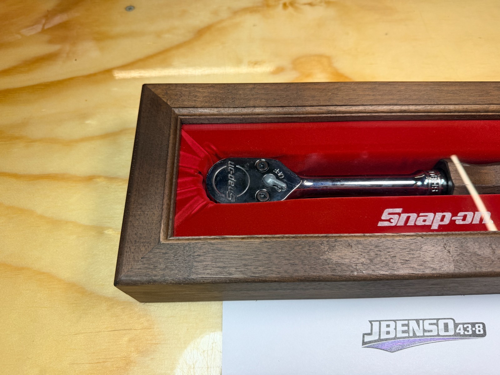Snap-on Tools USA NEW RARE LIMITED 2014 Wooden Grip Award Display Case Set SH80A