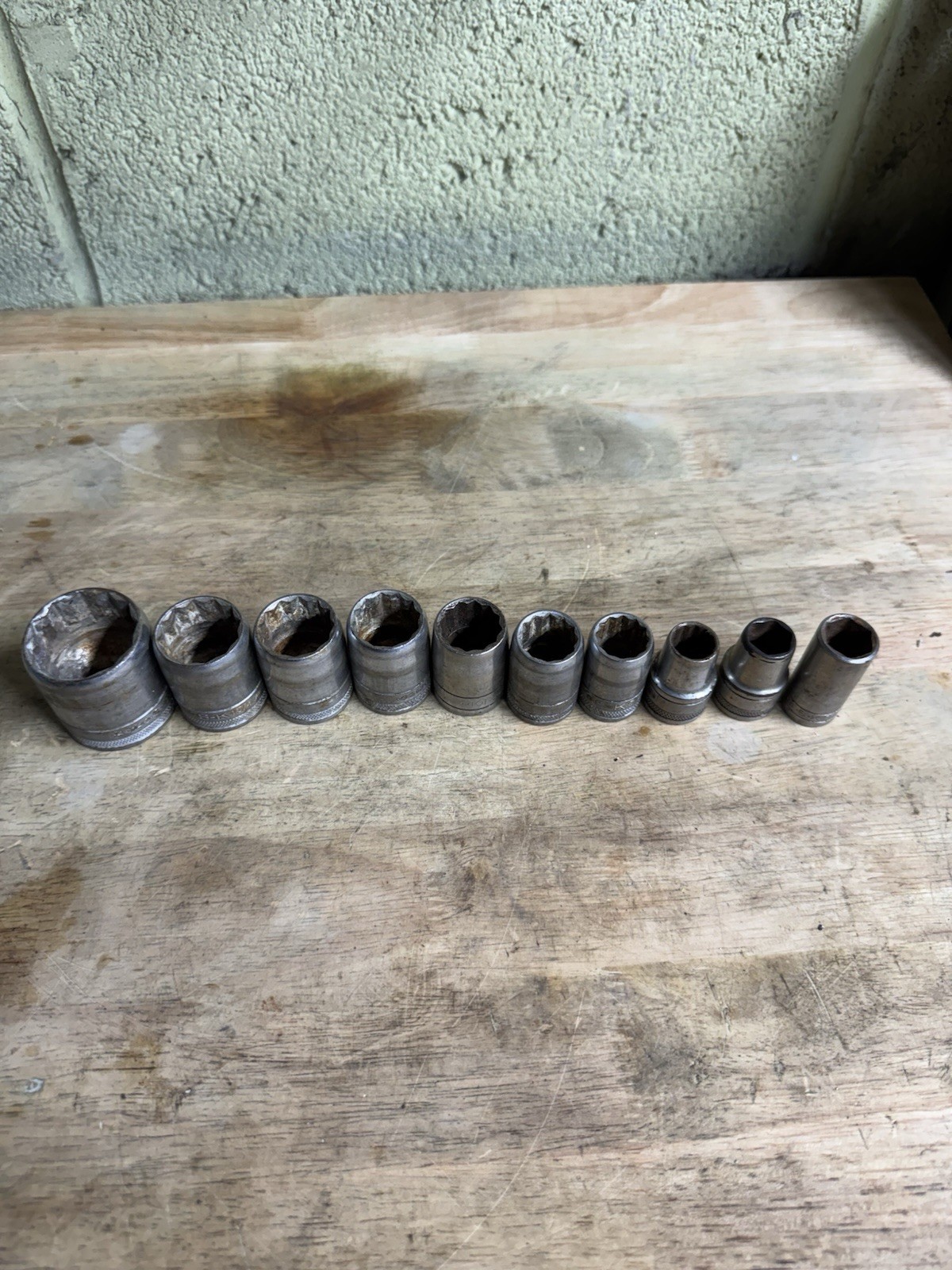 Vintage S-K tools sockets / mixed lot Of 10, 1/2” And 3/8” drive, USA
