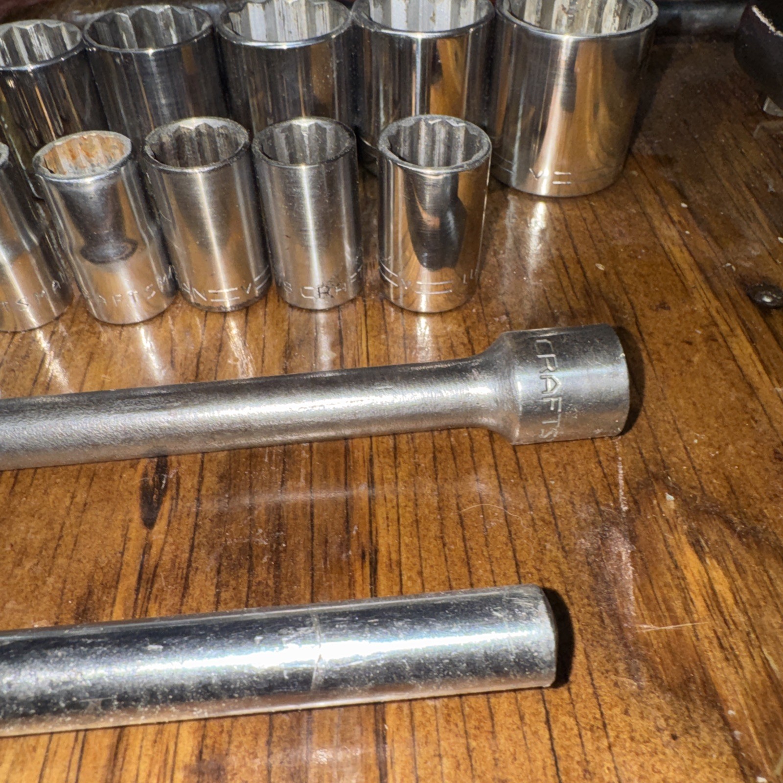 Vintage Craftsman 1/2″ Drive SAE 12 Point Socket Set 24pc =V= Series 7/16″-1-1/8