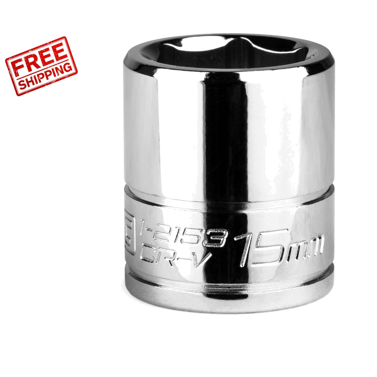 Professional Grade 15 mm Shallow Socket – 1/4-Inch Drive with 6-Point Design