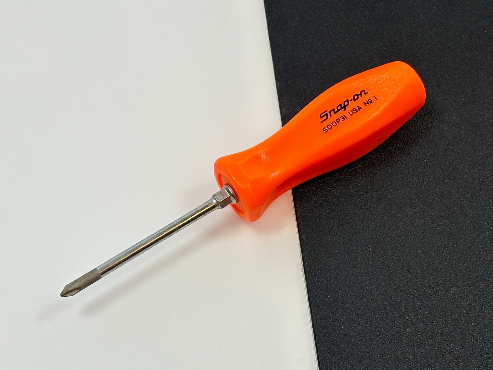 🇺🇸 Snap-on Tools USA ORANGE Hard Handle #1 Phillips Screwdriver SDDP31, NOS