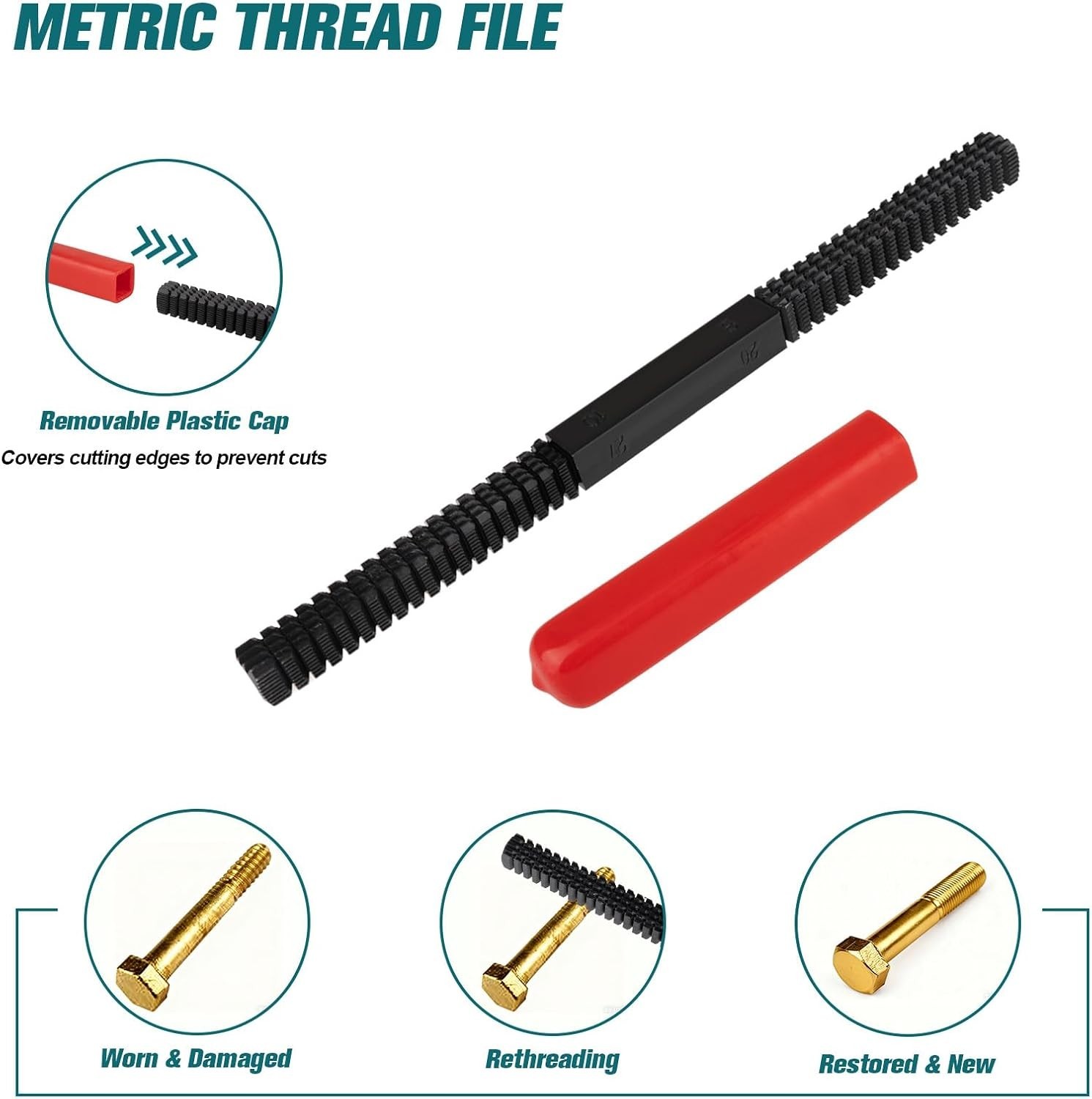 Precision Thread Repair Kit – 15-Piece Set with Taps, Dies & Files Included