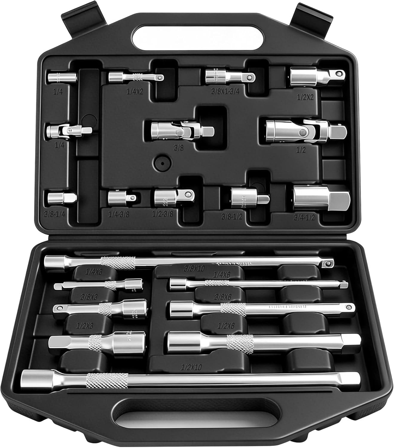 20-Piece Socket Extension Bar Set, 1/4″, 3/8″ and 1/2″ Drive Socket Extension Se