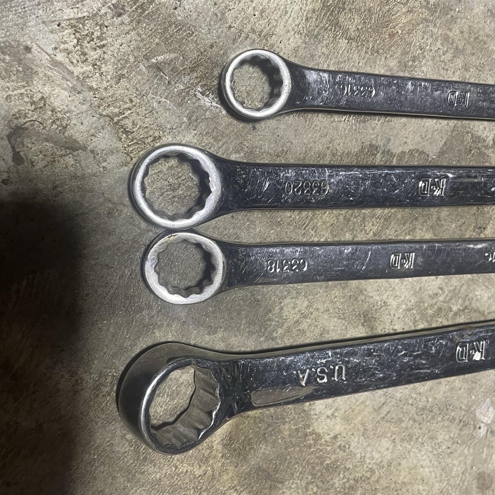 Vintage KD Tools USA Combination Wrench Lot SAE & Metric 8 Pc