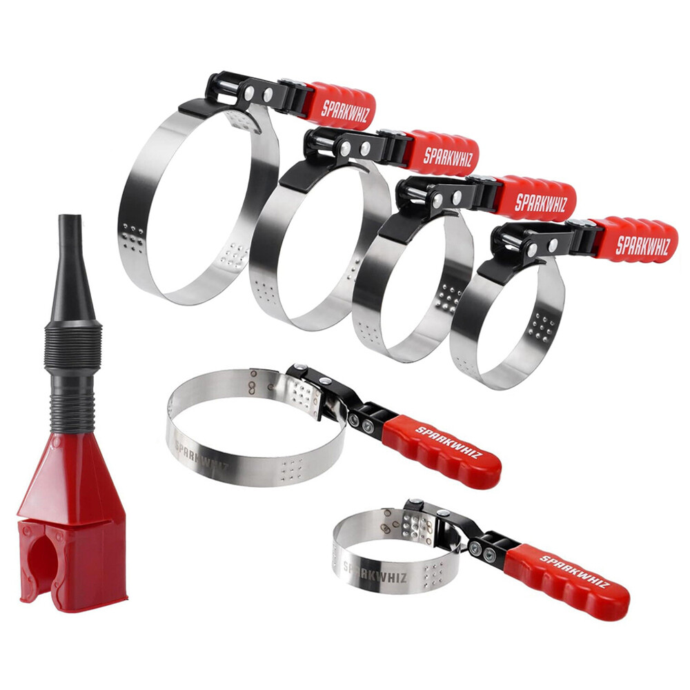SPARKWHIZ 7 IN 1 Oil Filter Wrench Oil Filter Removal Tool Set 2-1/6″ 5-1/4″