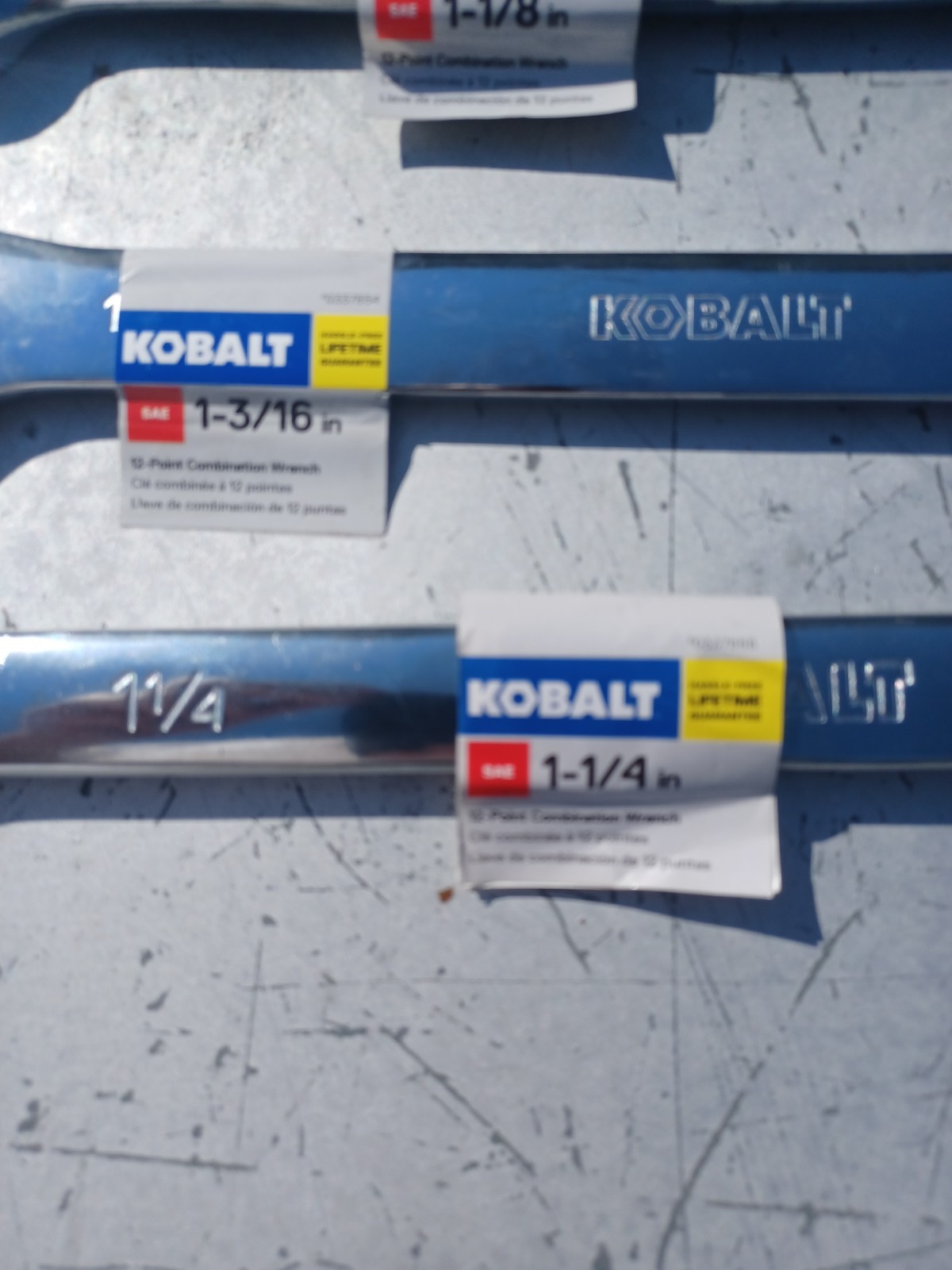 Kobalt SAE 6 Piece Wrench Set – 1-1/4, 1-3/16, 1-1/8, 1, 15/16, 7/8
