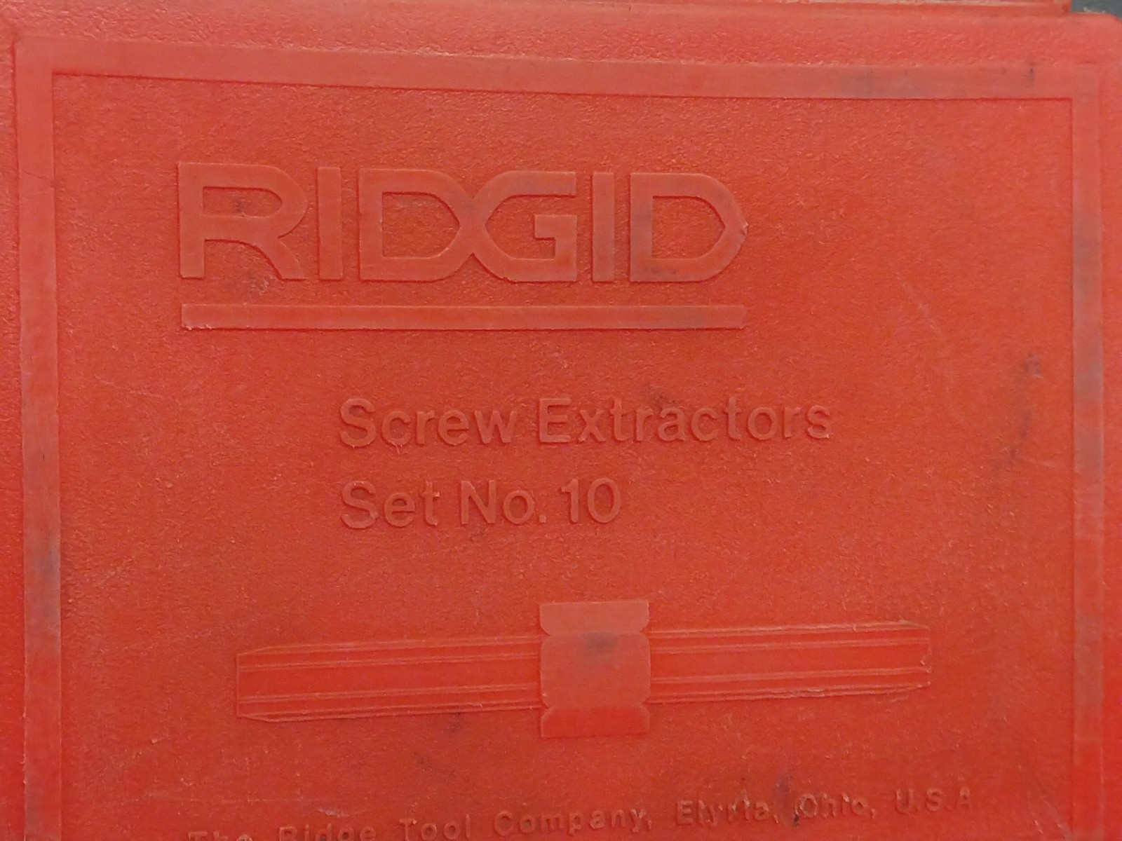 Vtg Ridgid Screw Extractor Set No. 10 (Missing Pieces)