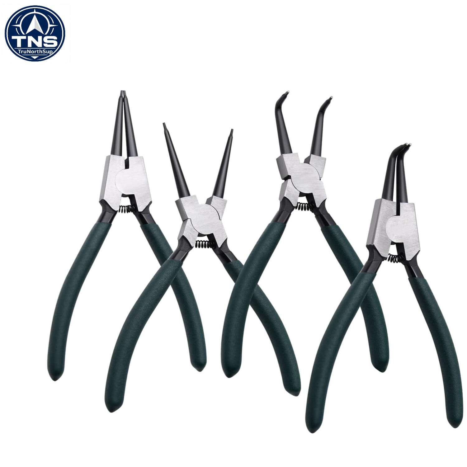 Snap Ring Pliers Set 4pcs 7-inch Internal External Circlip Pliers Kit with St…