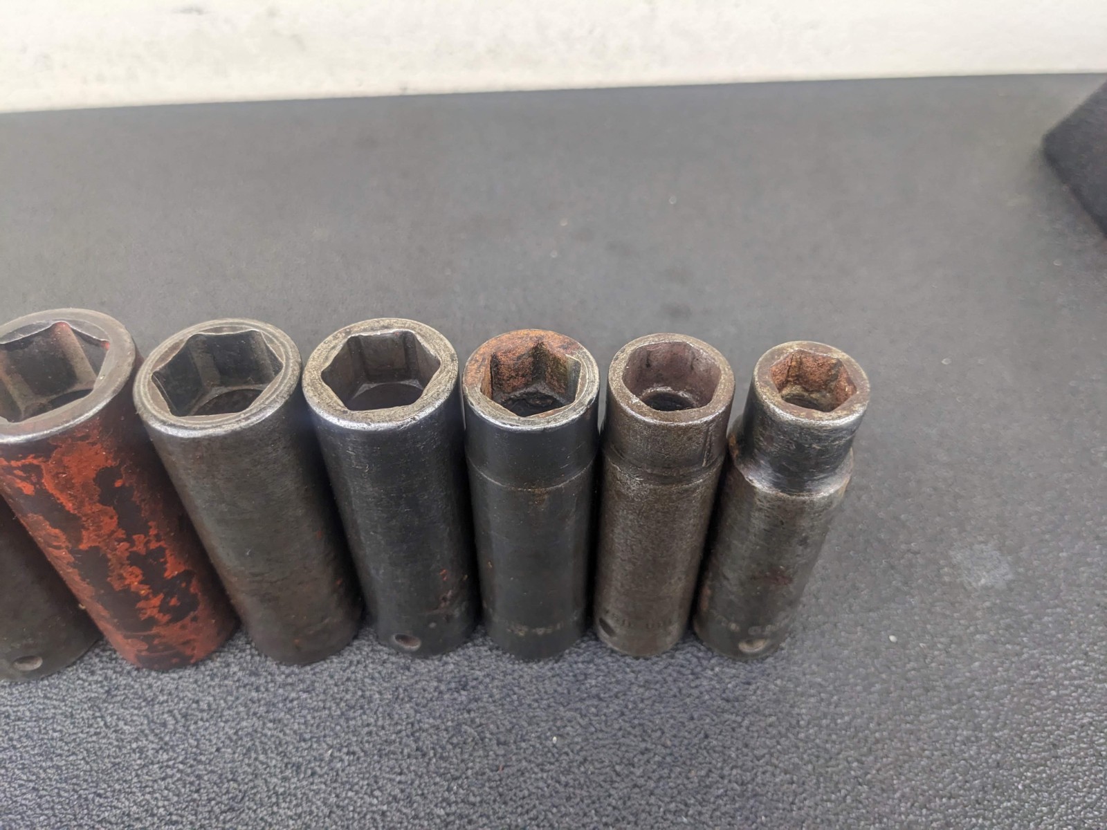 #bm563 Snap On Tools 309SIMYA 1/2″ Drive 9pc SAE Deep 6 Point Impact Socket Set