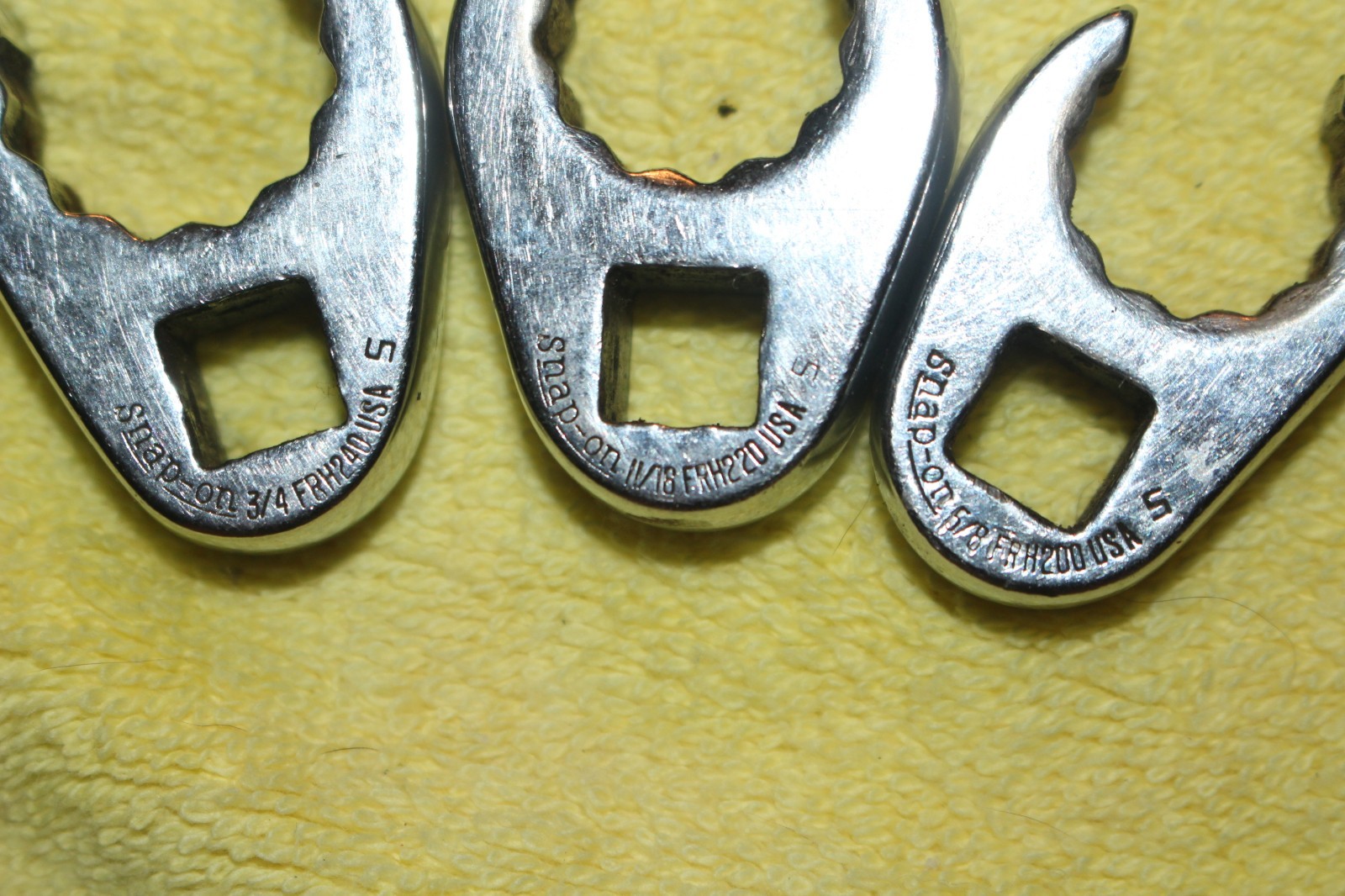 Set of Snap on 3/8″ Drive Crowfoot Flare Nut Wrenches 6 & 12 Point FRH Series