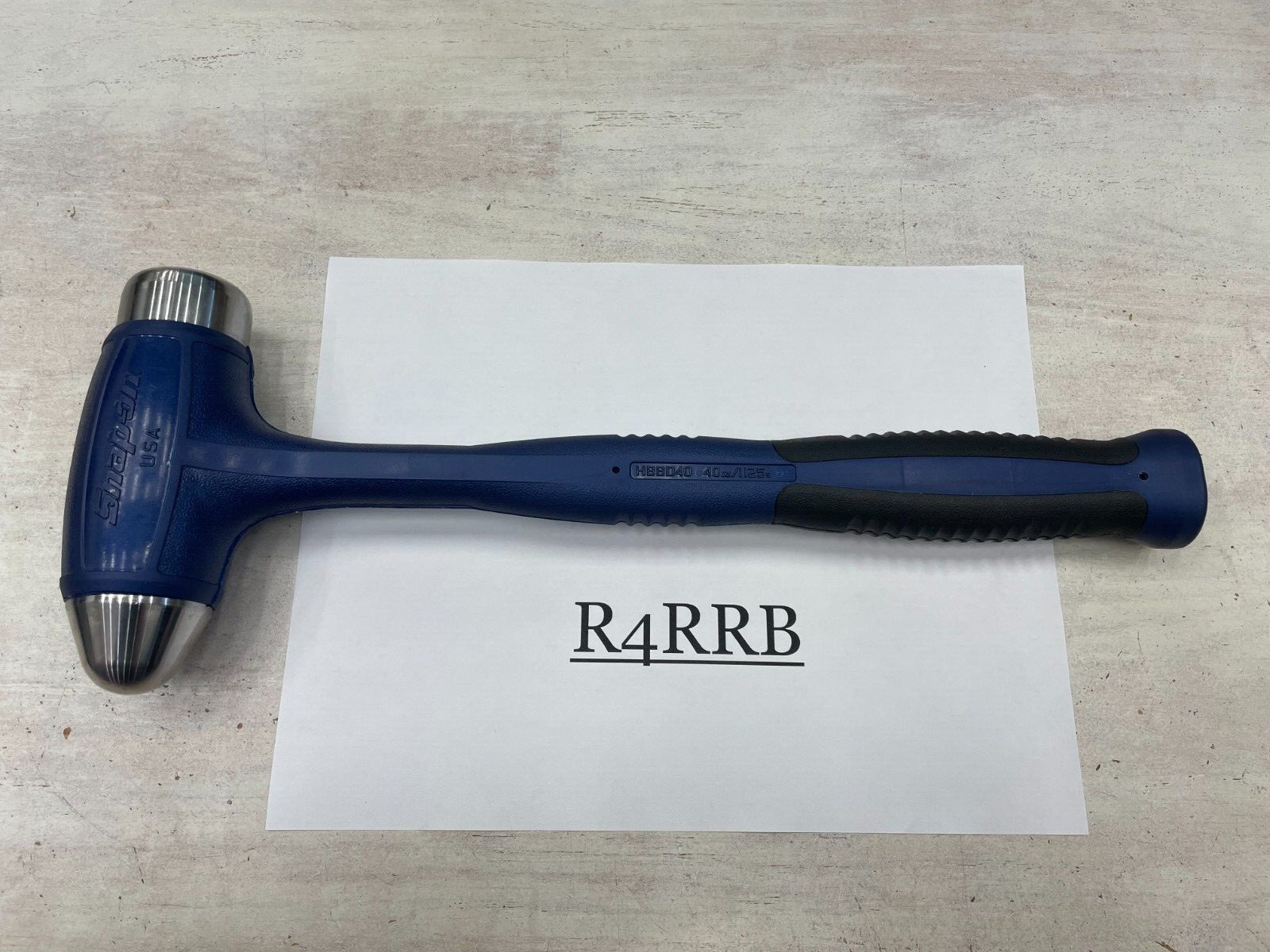 Snap-on Tools USA NEW 40oz/1125g POWER BLUE Soft Grip DeadBlow Hammer HBBD40MB
