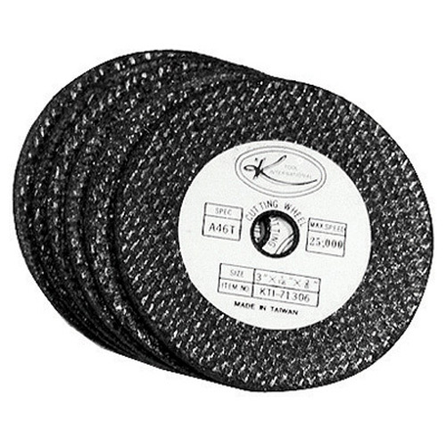 K Tool 71300 Abrasive Cut Off Discs, 3″ Diameter, 3/8″ Arbor, Pack of 50