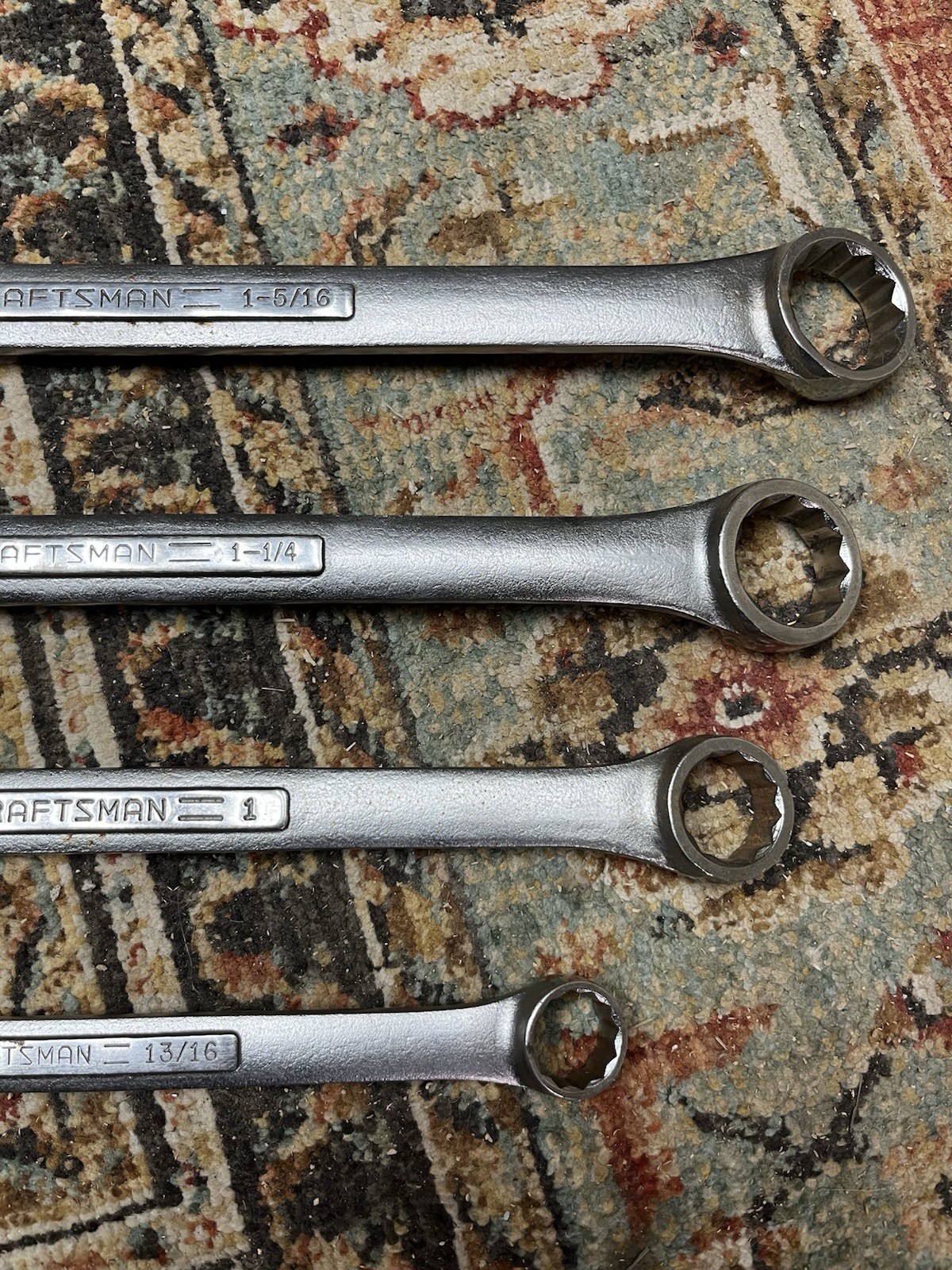 4 Pc Craftsman VTG Combination Box End Wrenches VV SAE