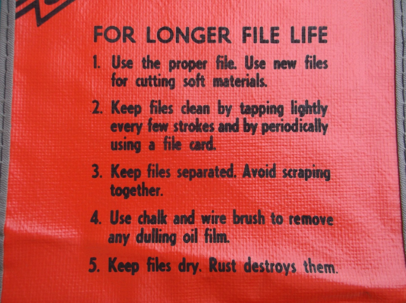 NOS Snap-on C-46-C File & Rasp Roll Pouch Bag Only