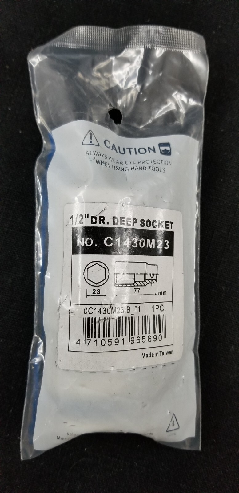 KT Pro 1/2″ Drive Deep Socket No. C1430M23 23x77mm