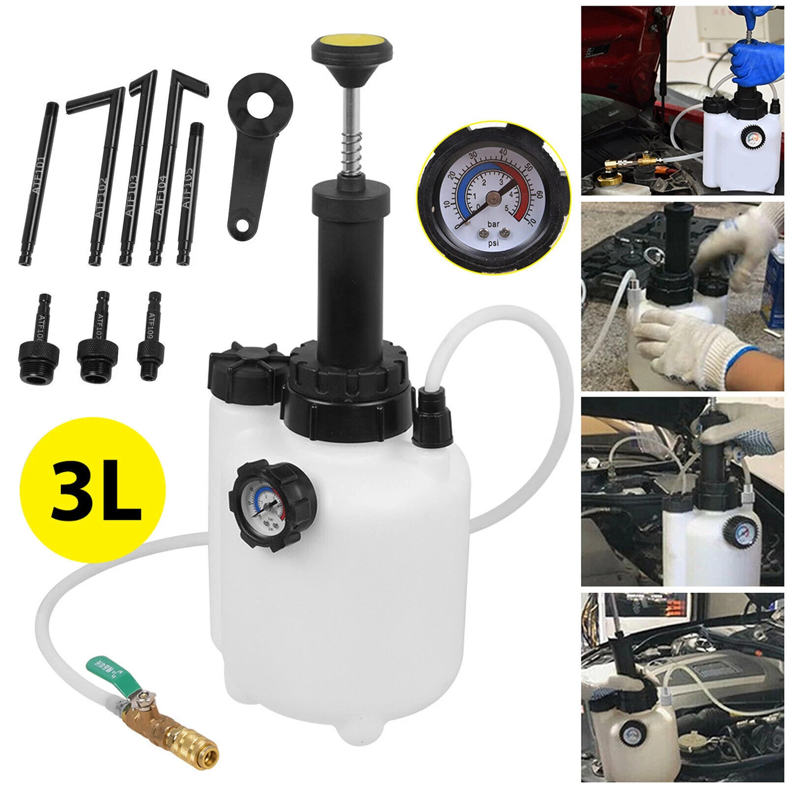 ATF Fluid Exchange Tool Kit, 3L Manual Transmission Pump for Auto Service