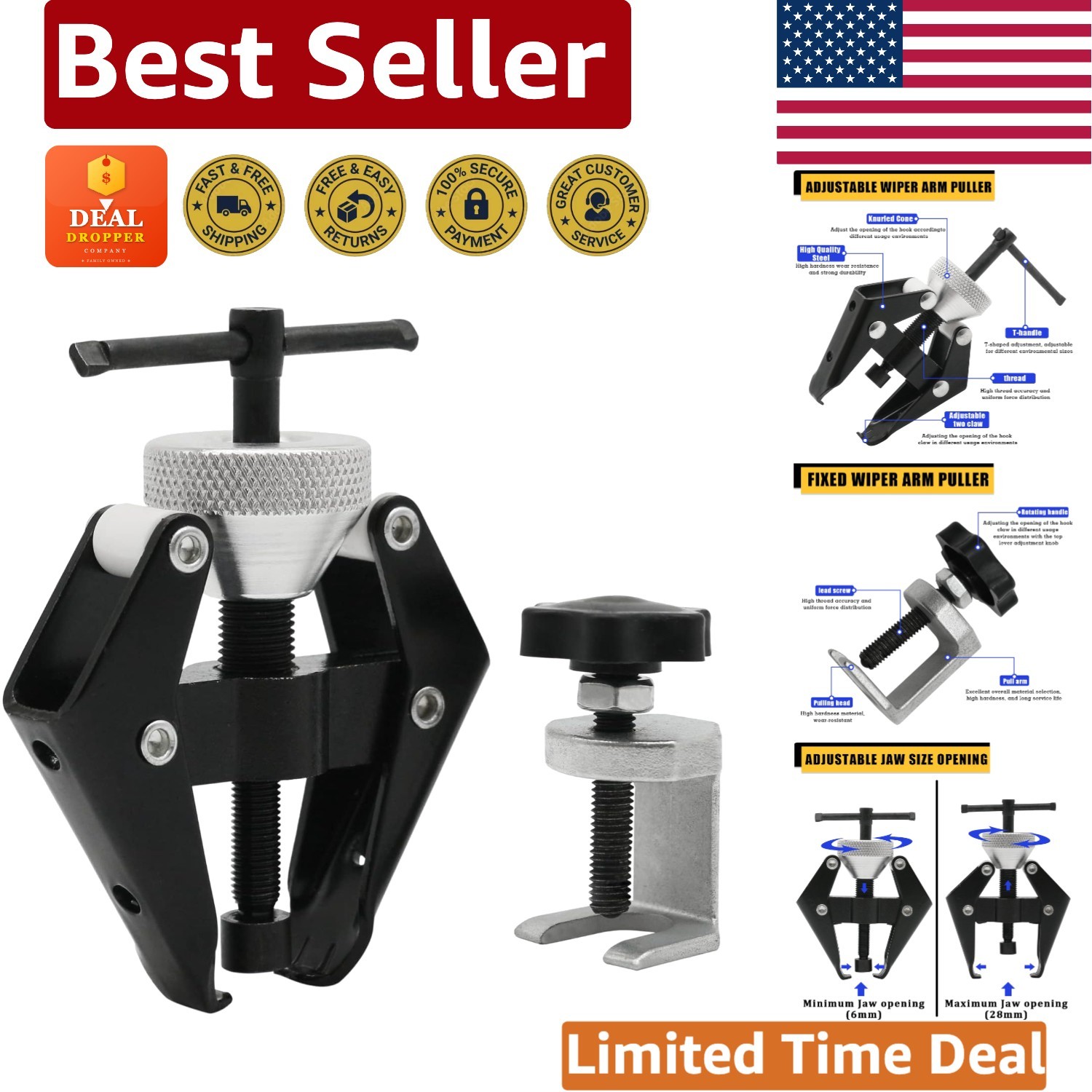 Battery Terminal & Windshield Wiper Arm Removal Tool – Durable Carbon Steel