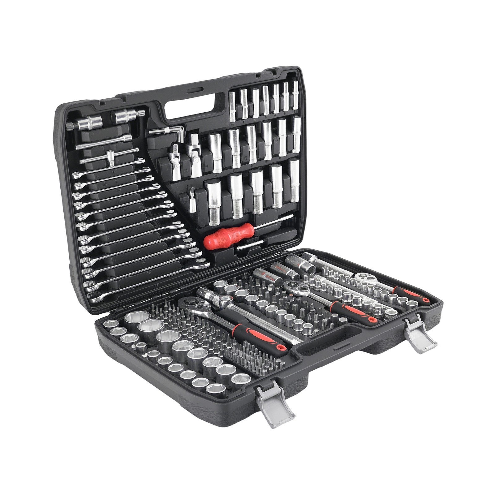 216PCS Ratchet Socket Wrench Set Tool Kit 1/4 3/8 1/2 DR w/Extensions