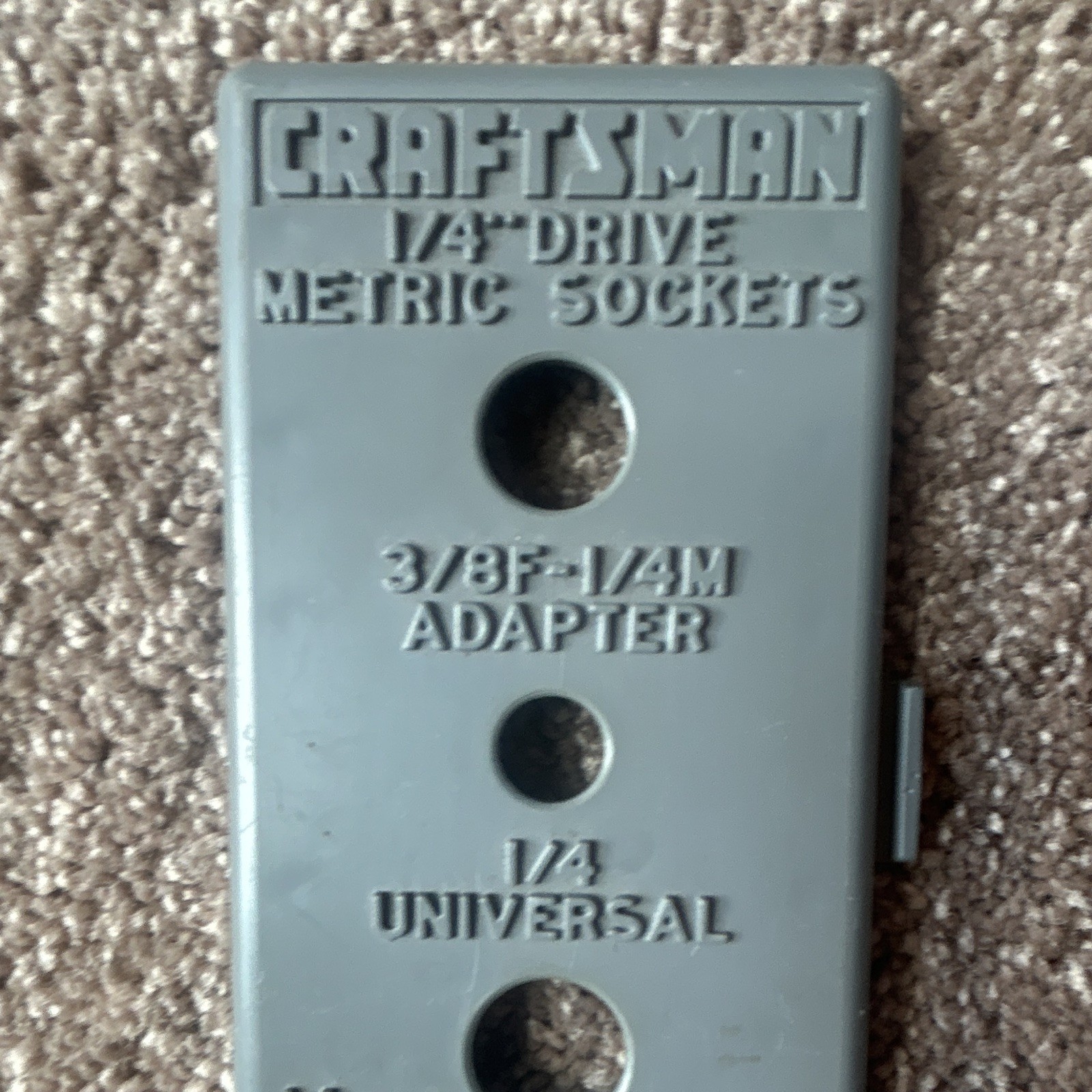 Craftsman Vintage 1/4 Drive Metric Sockets 4mm-14mm 1/4 Universal 3/8F-1/4M