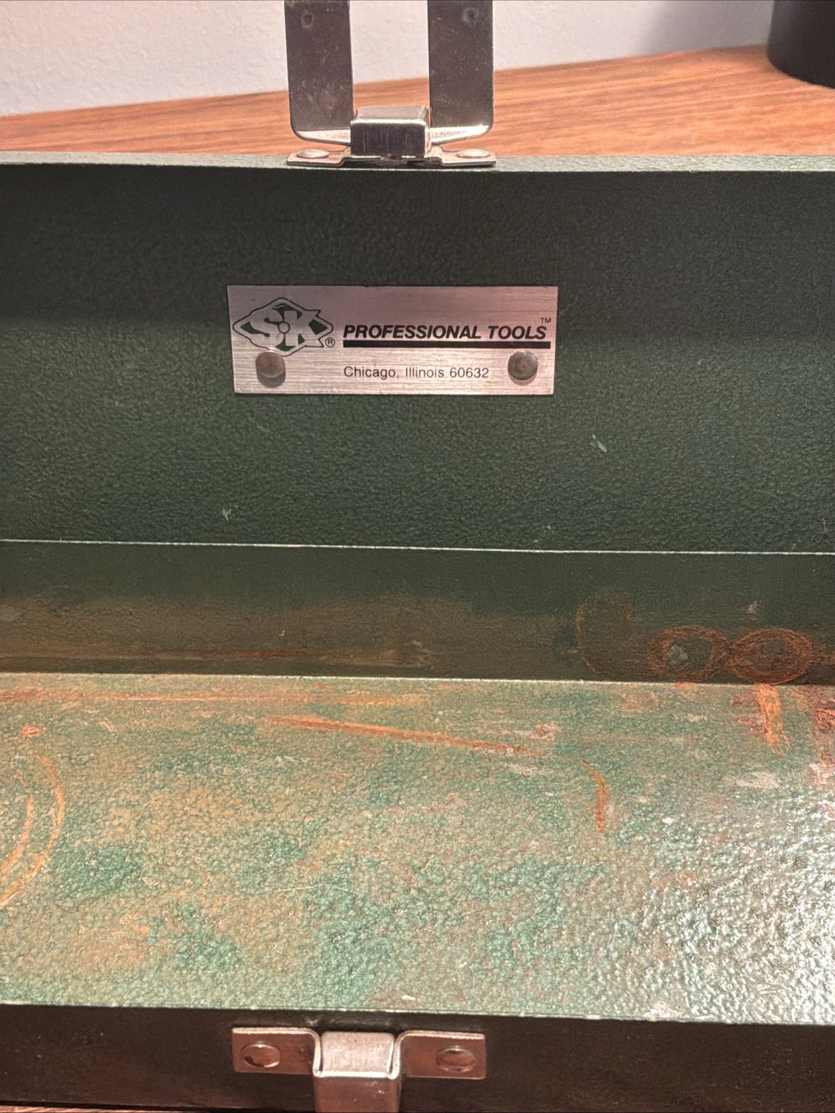 Vintage S-K Tools Metal Socket Case Box SK USA 8.5″ x 3.625 x 1.5
