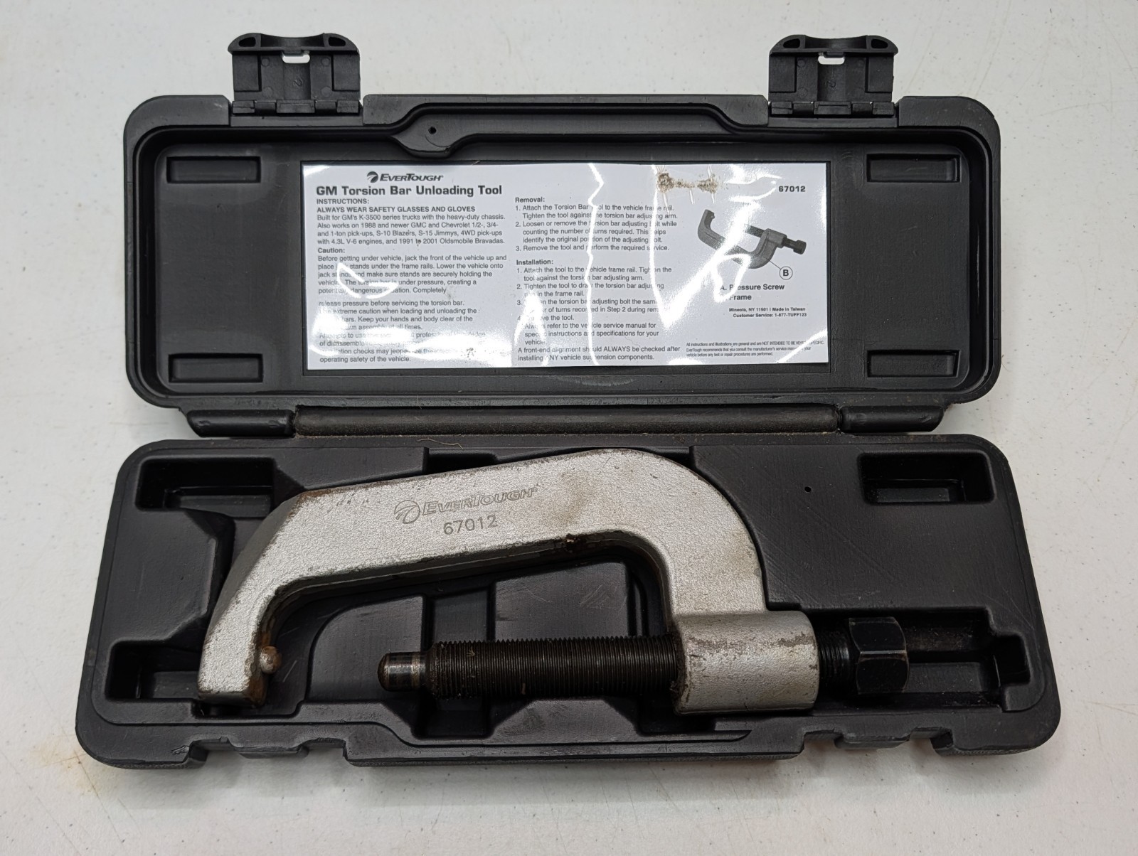 Evertough GM Torsion Bar Tool 67012 GMC K-3500 S-10 Blazer S-15 Jimmy Bravada