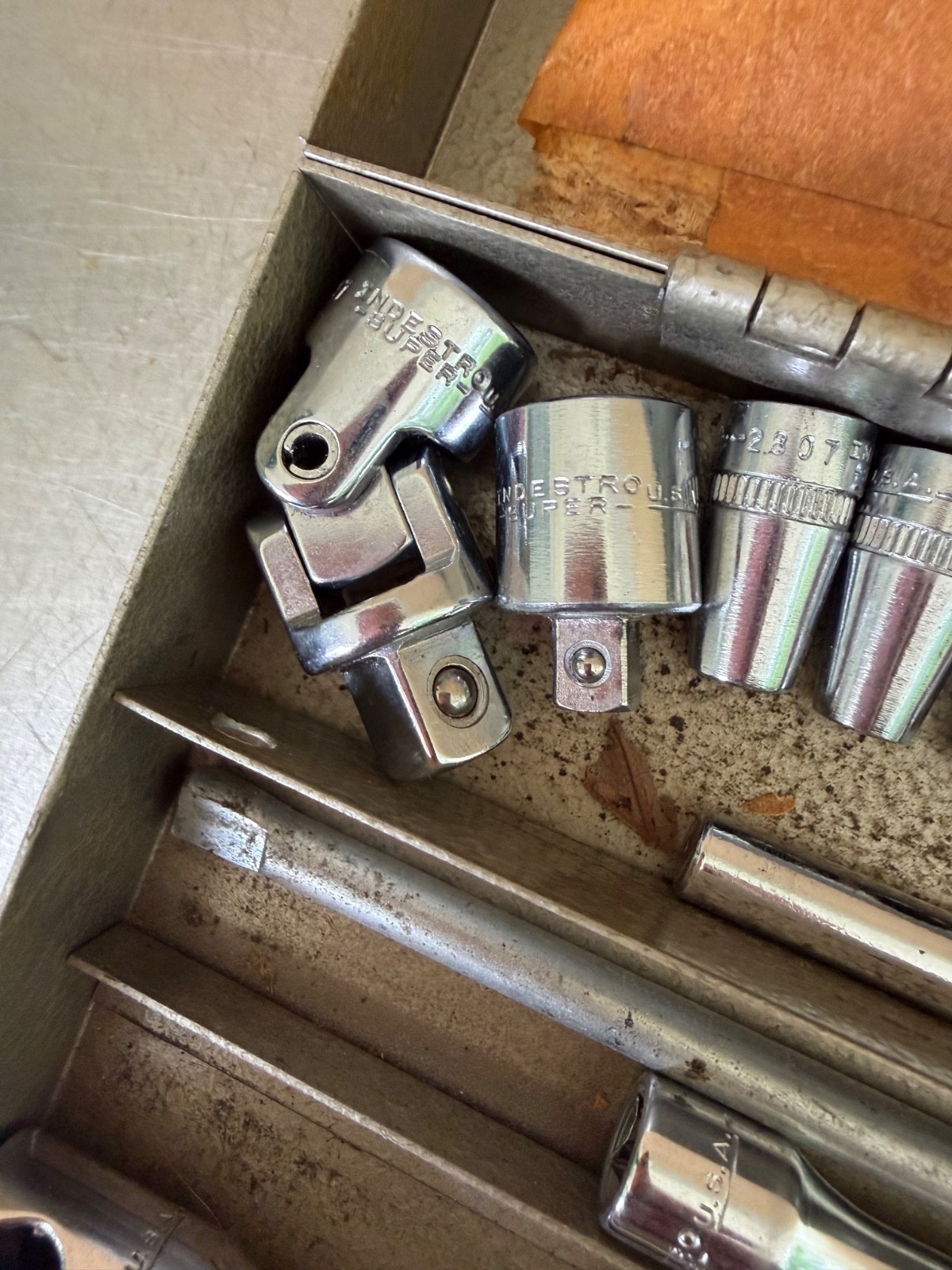 Vintage Indestro Tools USA Drive Socket Set G-20
