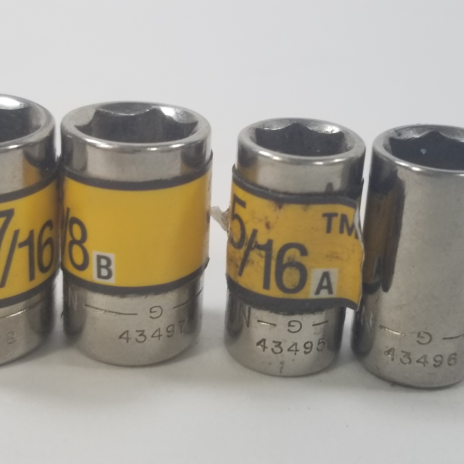 6x Craftsman 1/4″ Drive SAE Sockets inverted G USA 5/16 11/32 3/8 7/16 1/2 9/16