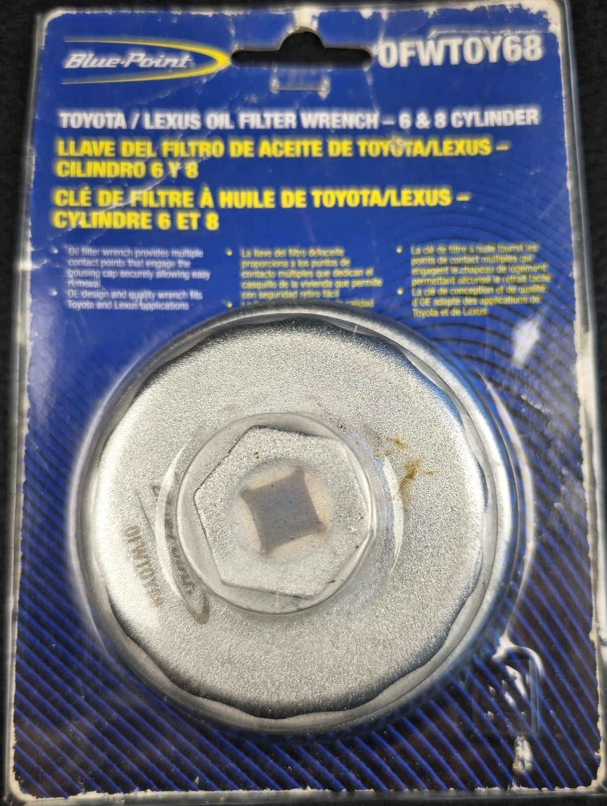 Blue-Point OFWTOY68 Toyota Lexus Oil Filter Wrench 6 & 8 Cylinder 64.5mm NOS