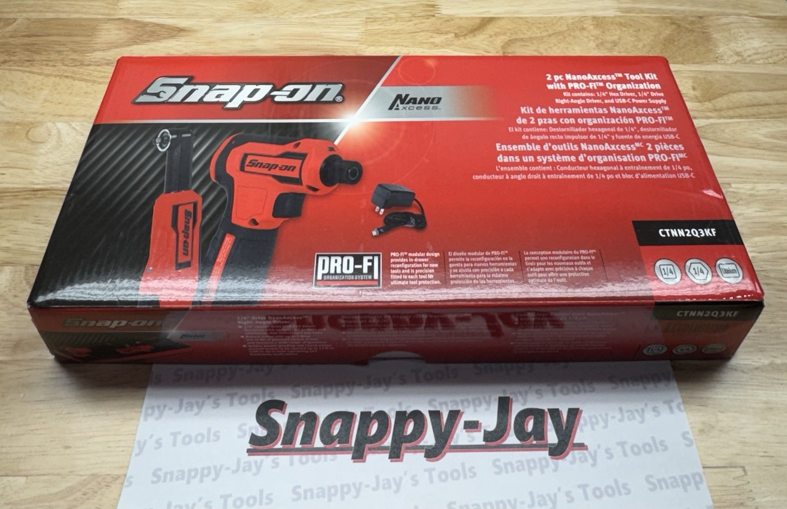 Snap-on Tools NEW 1/4” Drive & Hex 2pc NanoAxcess Tool Kit In Foam CTNN2Q3KF