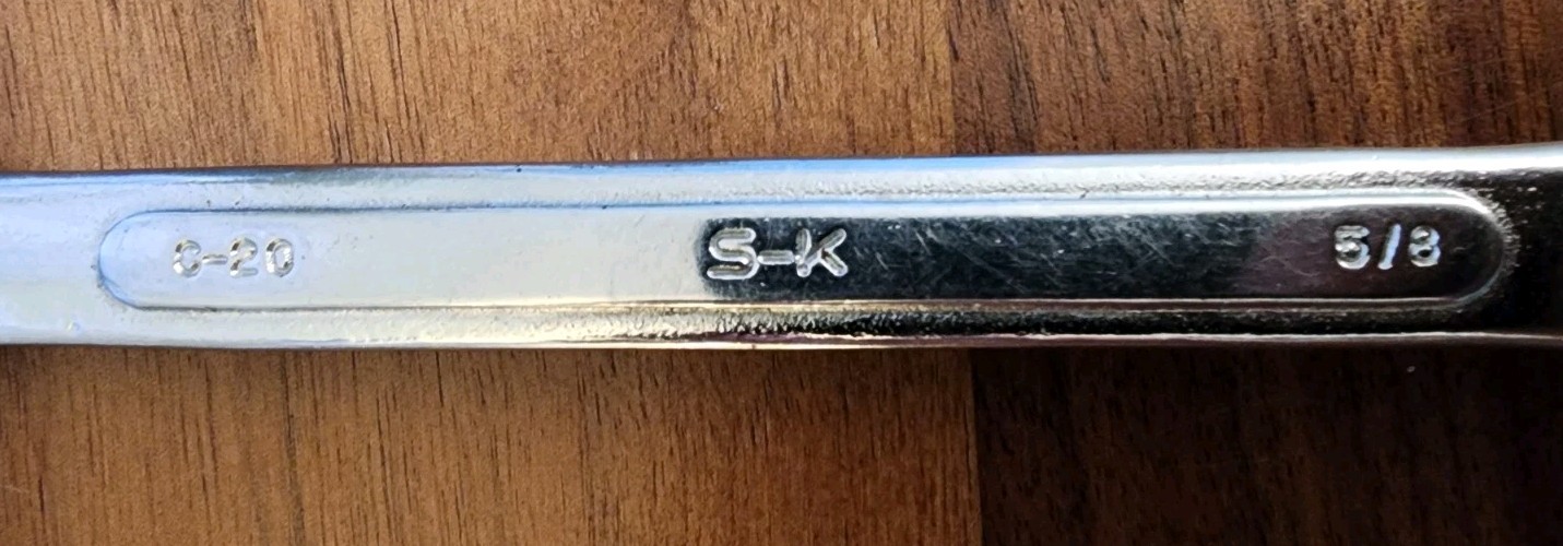 Vintage S-K C-20 5/8″ Combination Wrench USA SK Lectrolite 12 Point (BA)