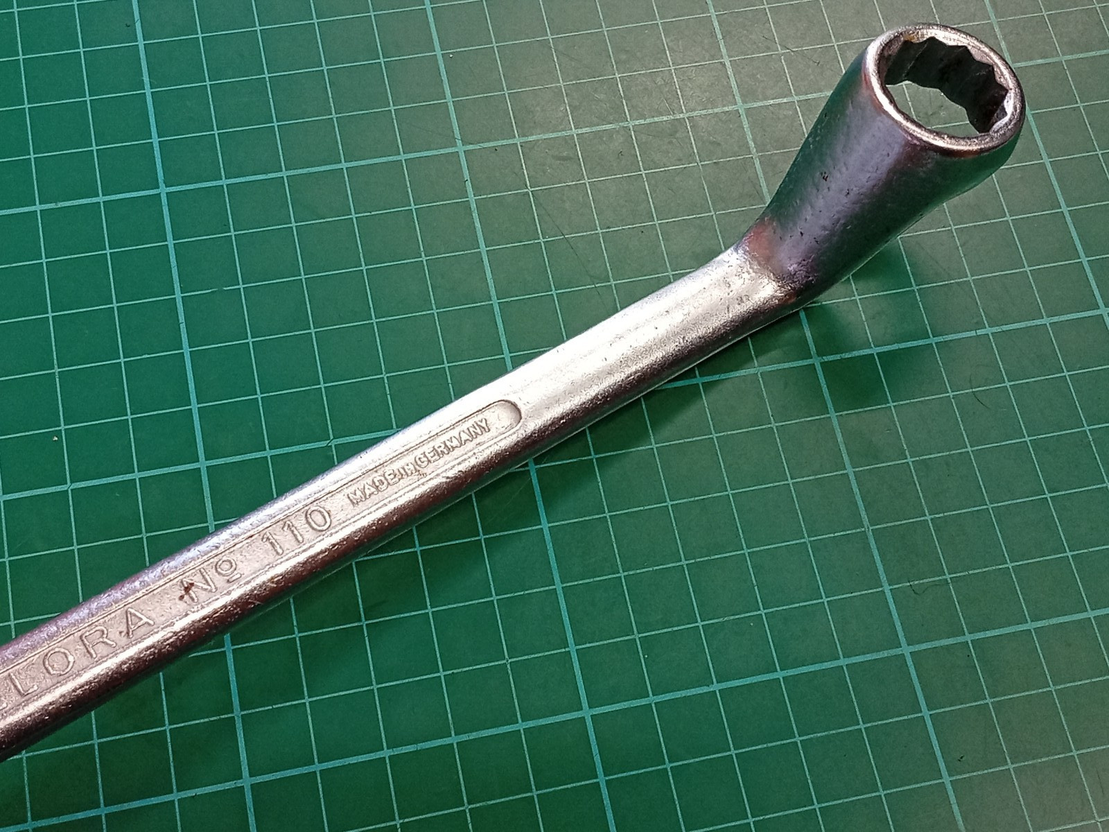 Elora No110 11/16″ x 3/4″ AF, Chrome-Vanadium Offset Ring Spanner, Germany