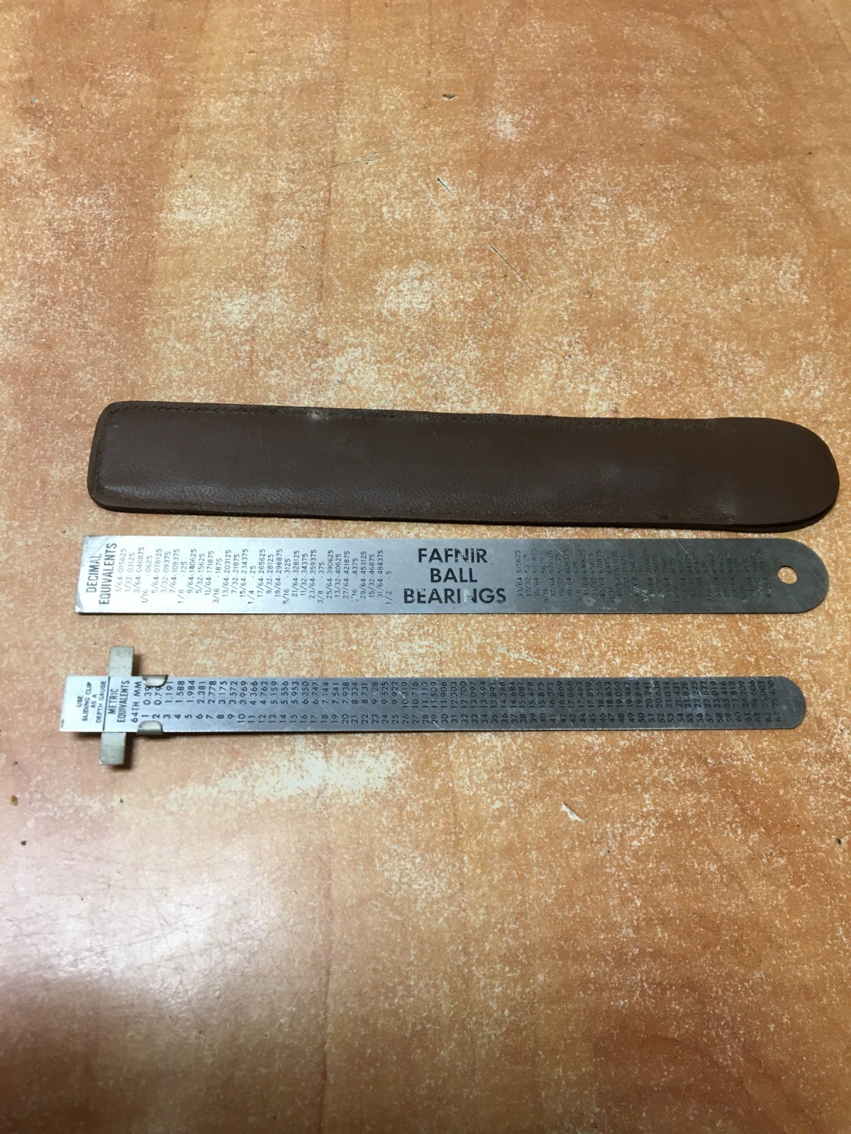 Snap-on 6″ Steel Metric Equivalents Scale Pocket Size & Miami Bearing Scale