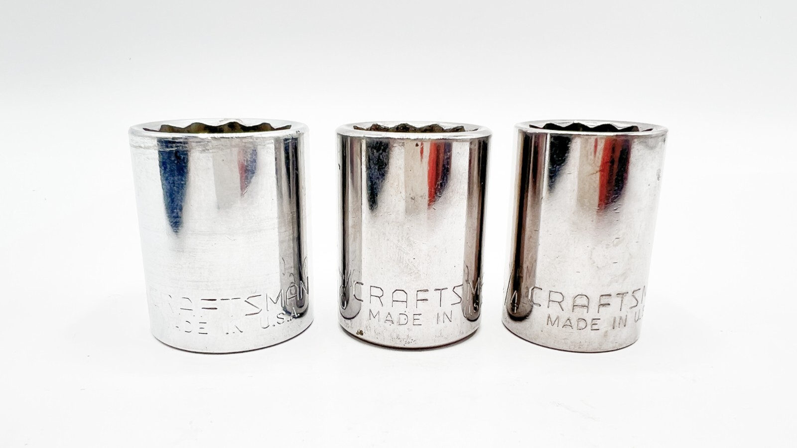CRAFTSMAN 3-Piece, 1/2″ Drive, 12 Point, SAE Shallow Sockets 5/16″ 13/16″ + 3/4″