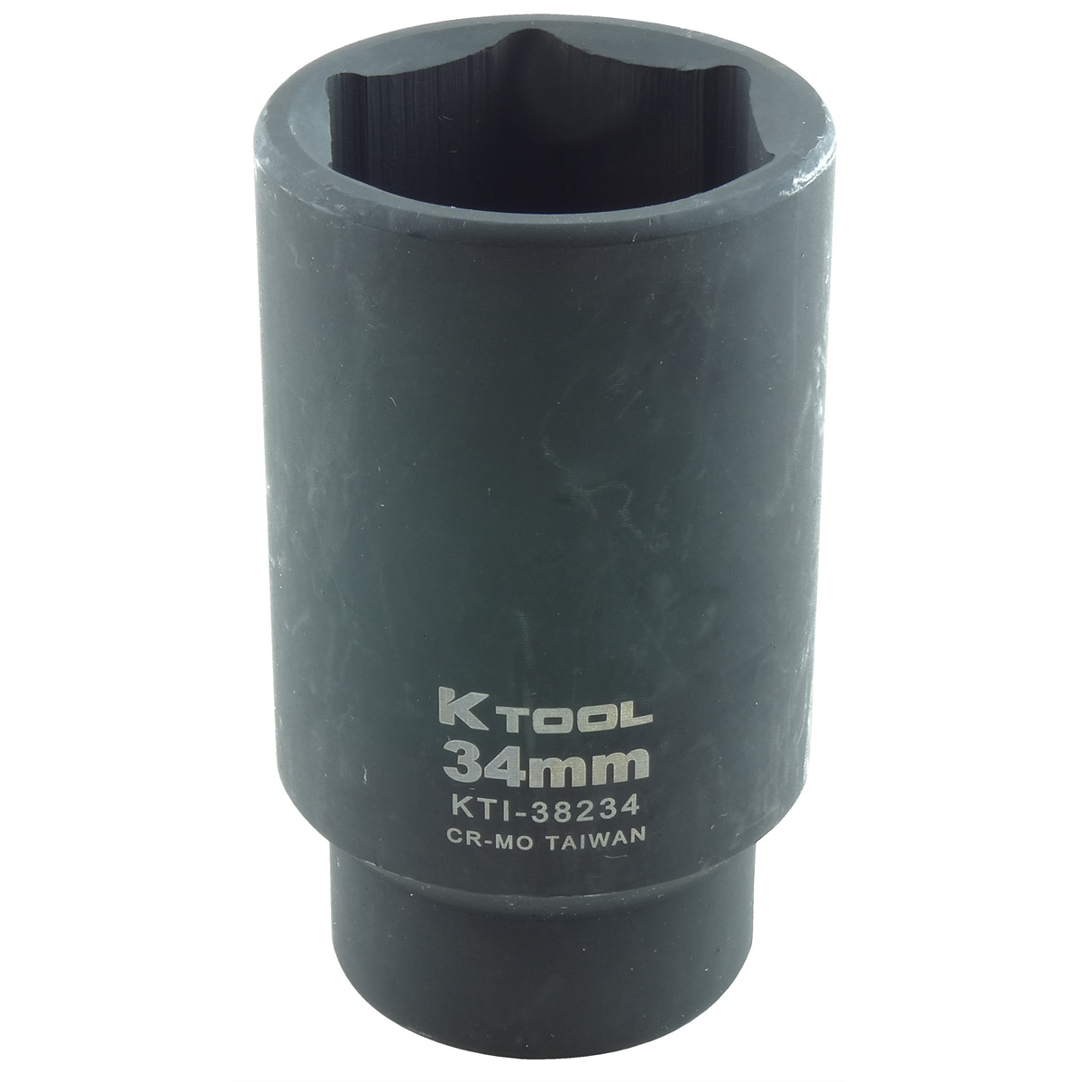 K-Tool 38234 34mm x 1/2″ Drive 6pt Metric Deep Chrome-moly Impact Socket