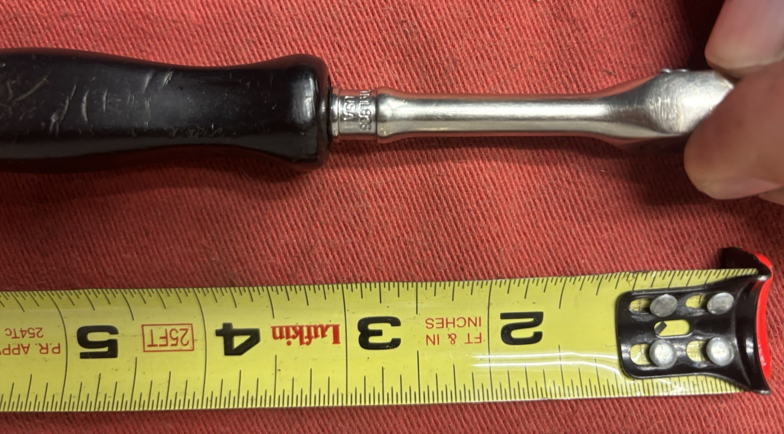 Snap on 1/4dr. black hard handle ratchet TML836 30t no owner marks