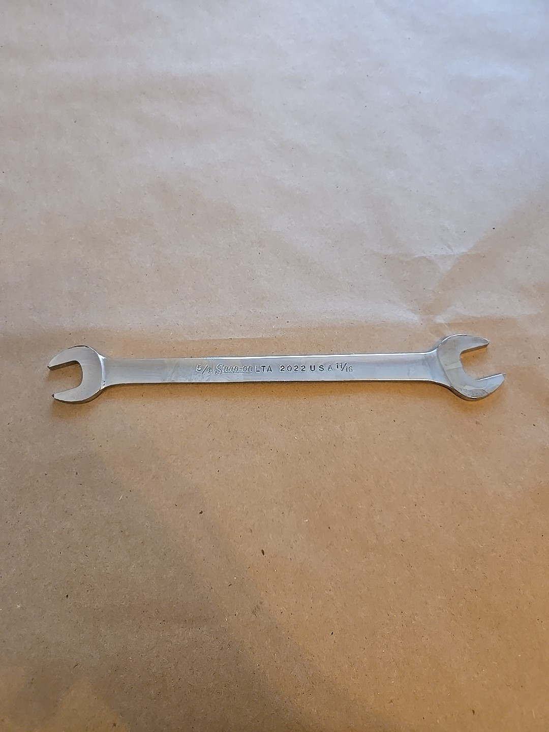 Snap On Tools 5/8″-11/16″ Chrome Low Torque Slime Line Open End Wrench LTA2022
