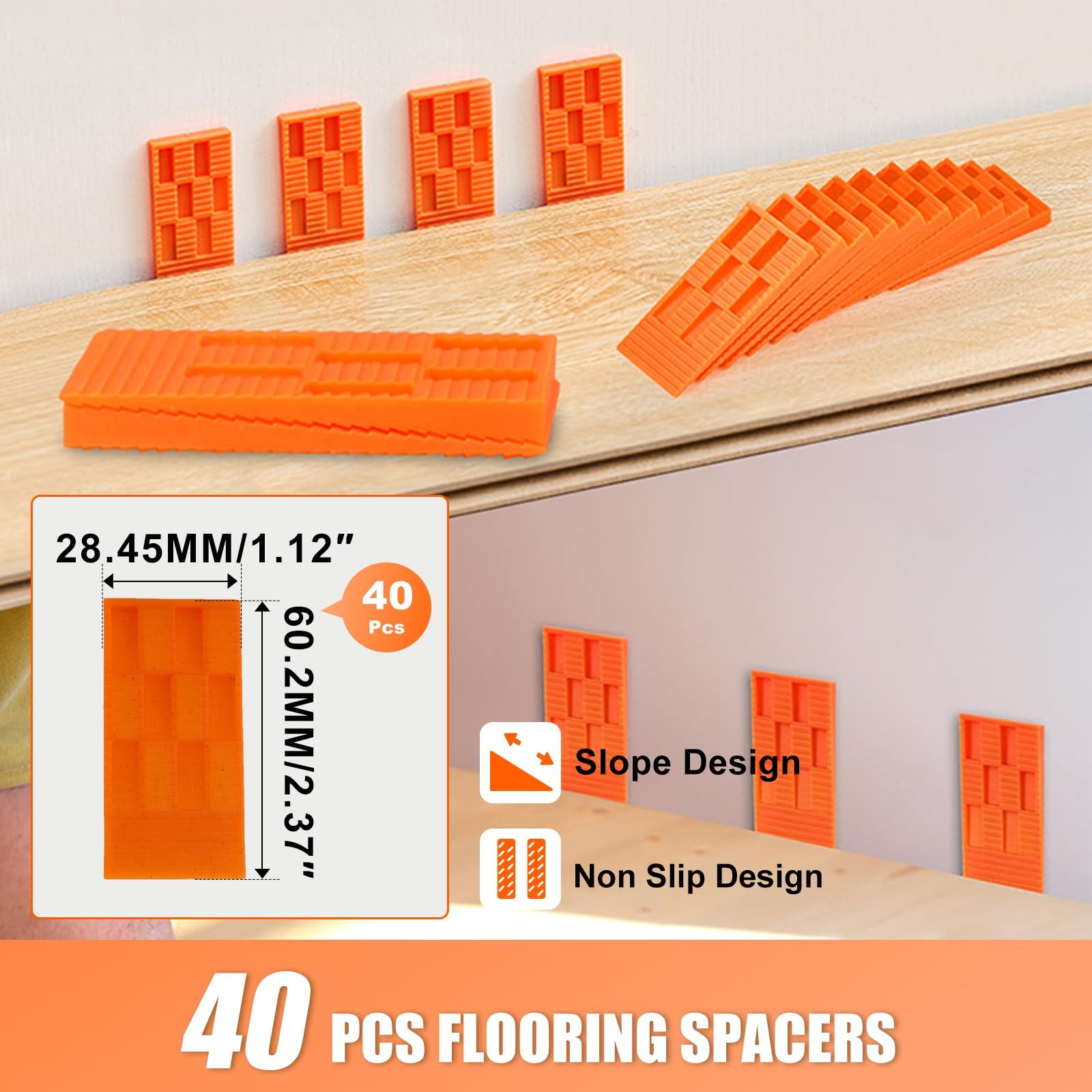 CNQLIS Laminate Flooring Tools, 65 Pieces lvp Installation kit with 60 Spacer…
