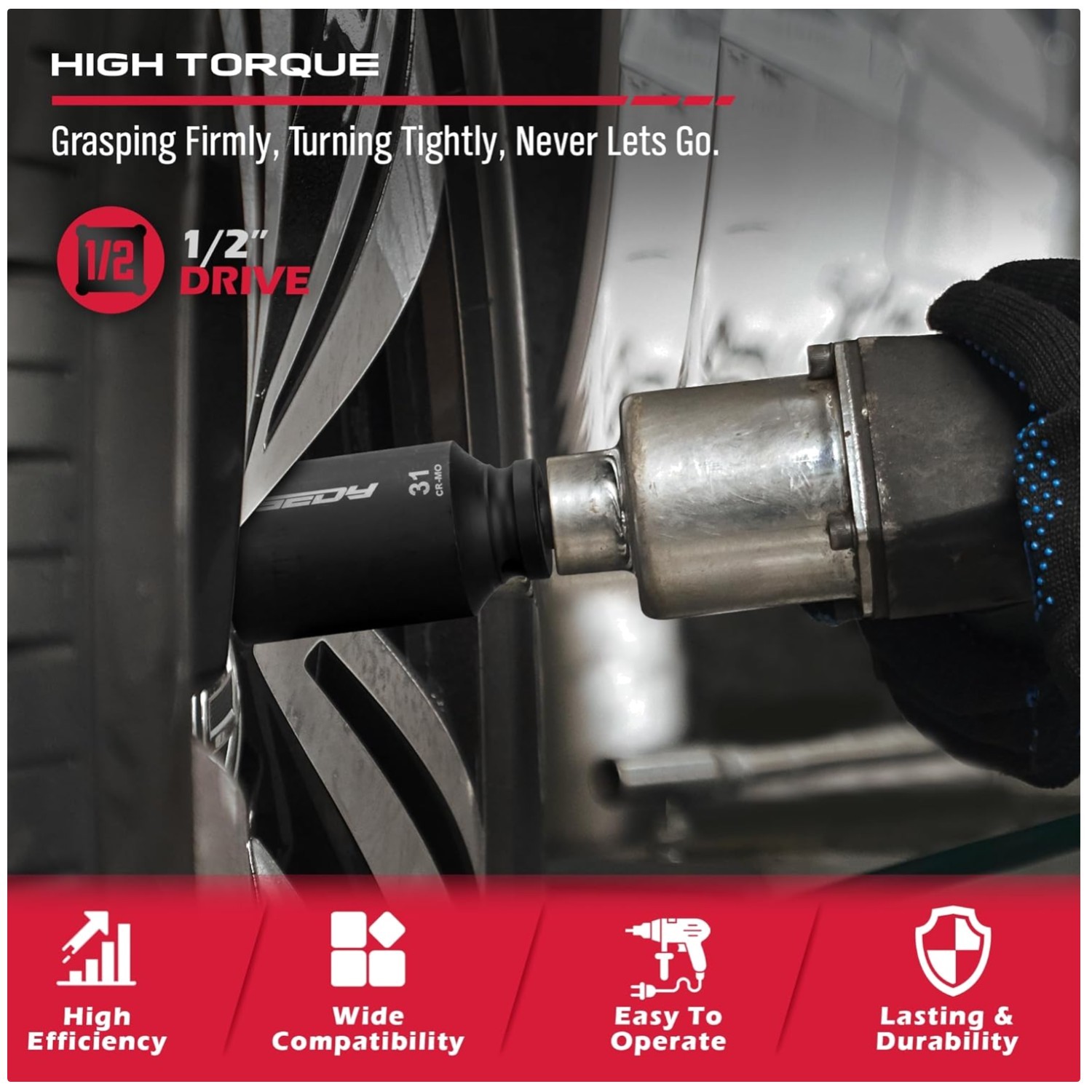11-Piece Metric Deep Impact Socket Set 27mm-38mm