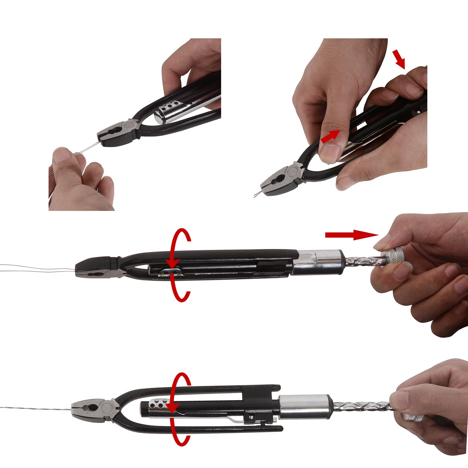 9-inch Bidirectional Twisting Pliers Safety Wire Twister Iron 1PC