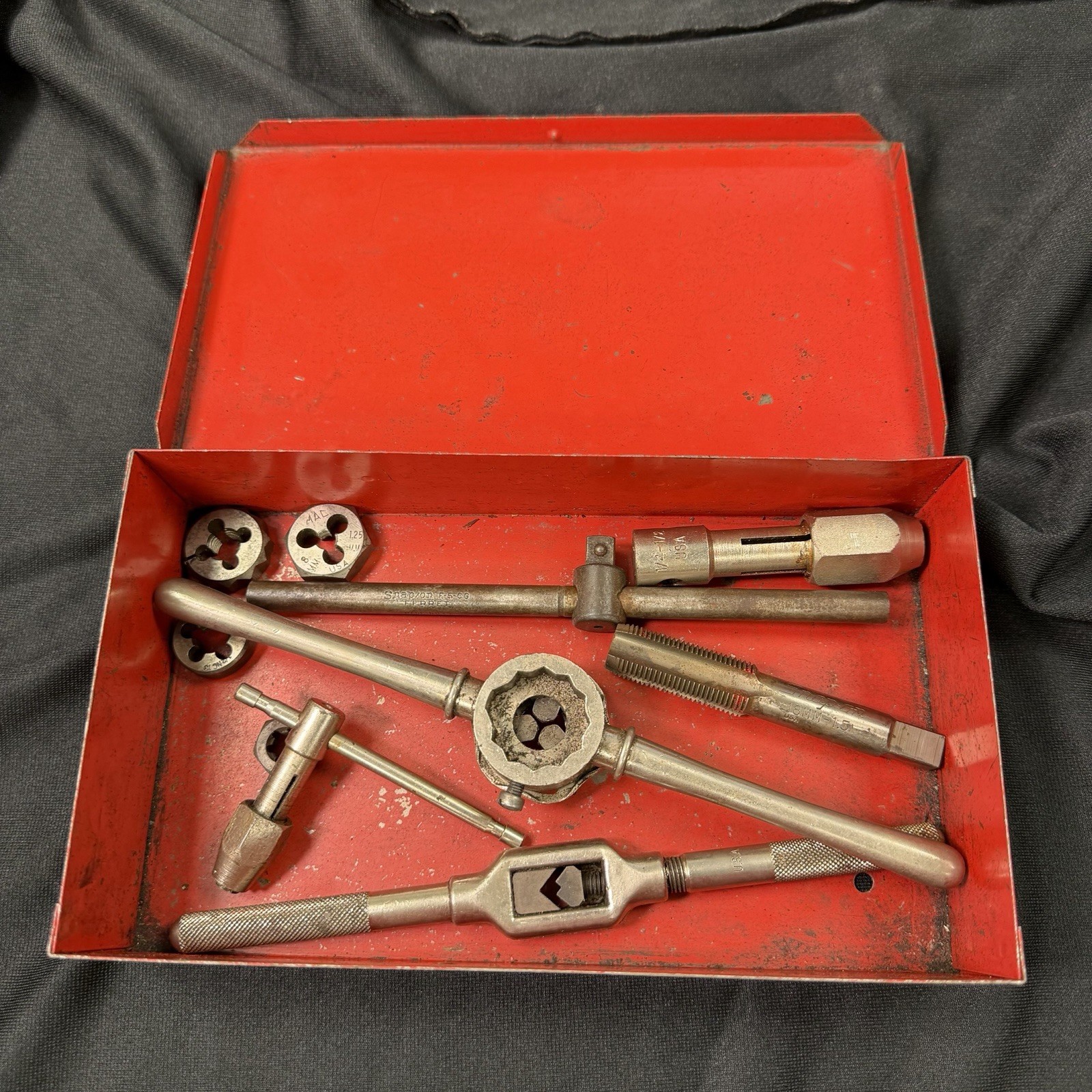 Incomplete Tap & Die Mac Snap On Tool Set Some Unstamped Pieces