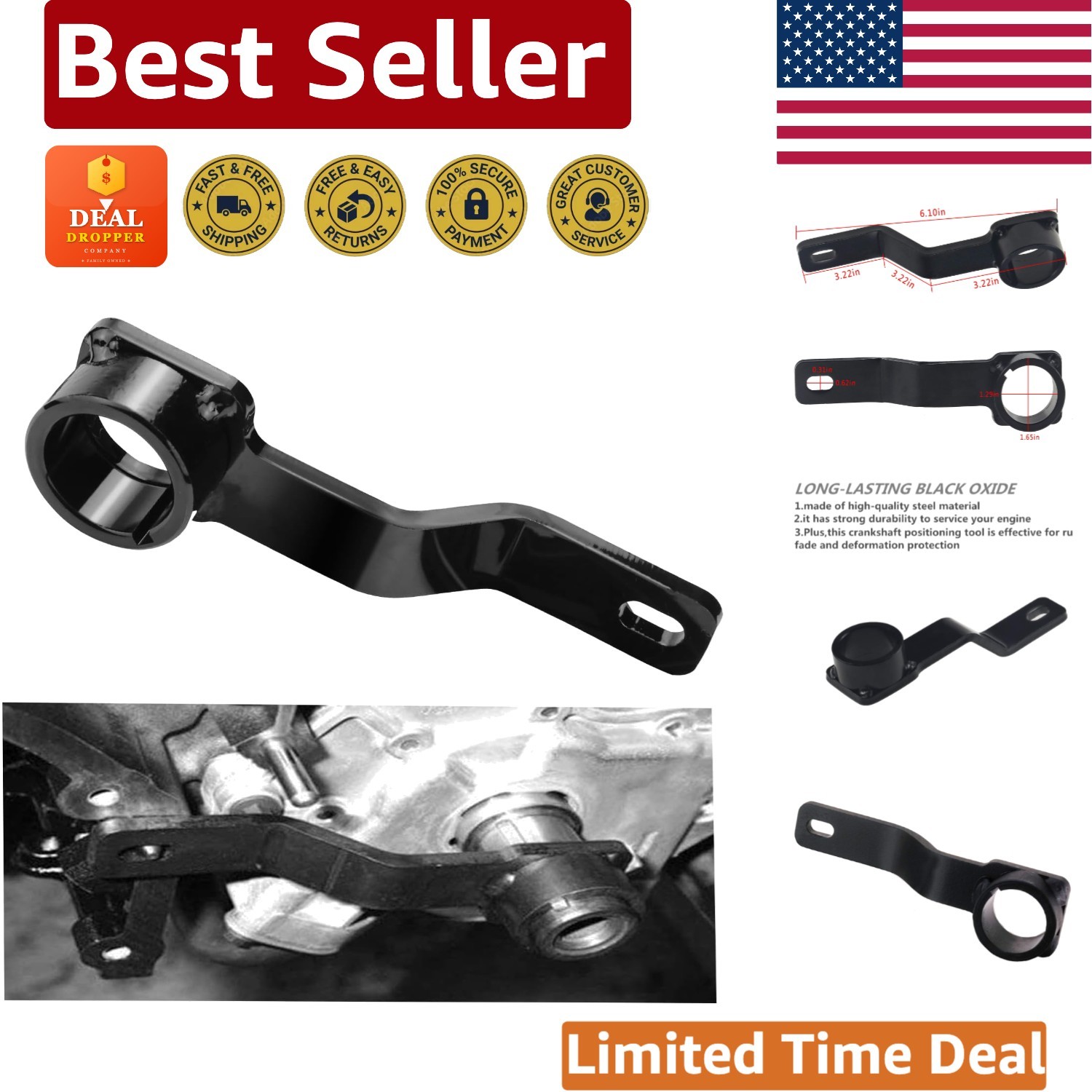 Essential Crankshaft Tool for Ford – Locks in Place for Safe Timing Adjustments