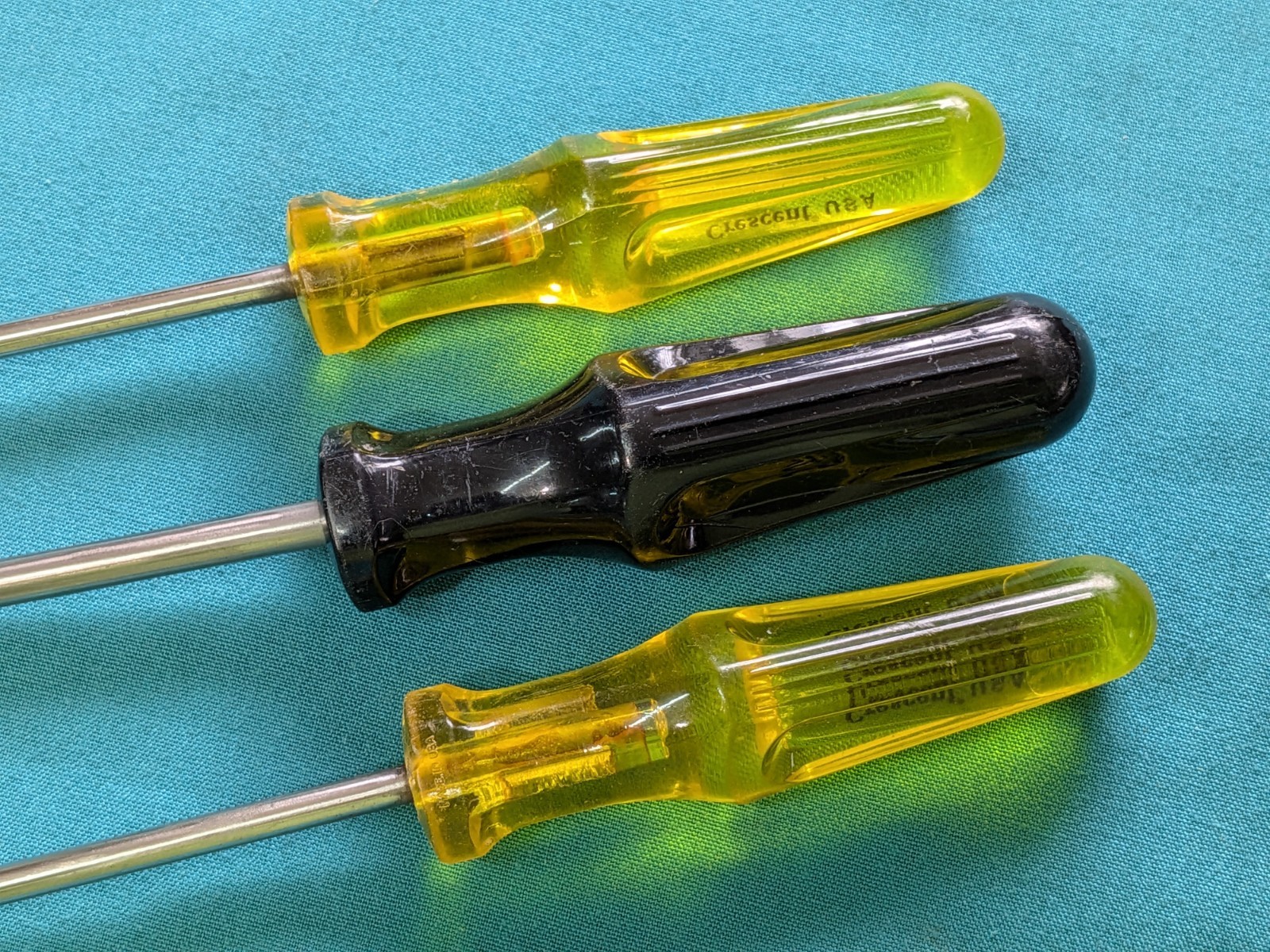 Vintage CRESCENT USA Set of 3 Clutch Head (Bow Tie) Screwdrivers 1/4, 3/16, 5/32