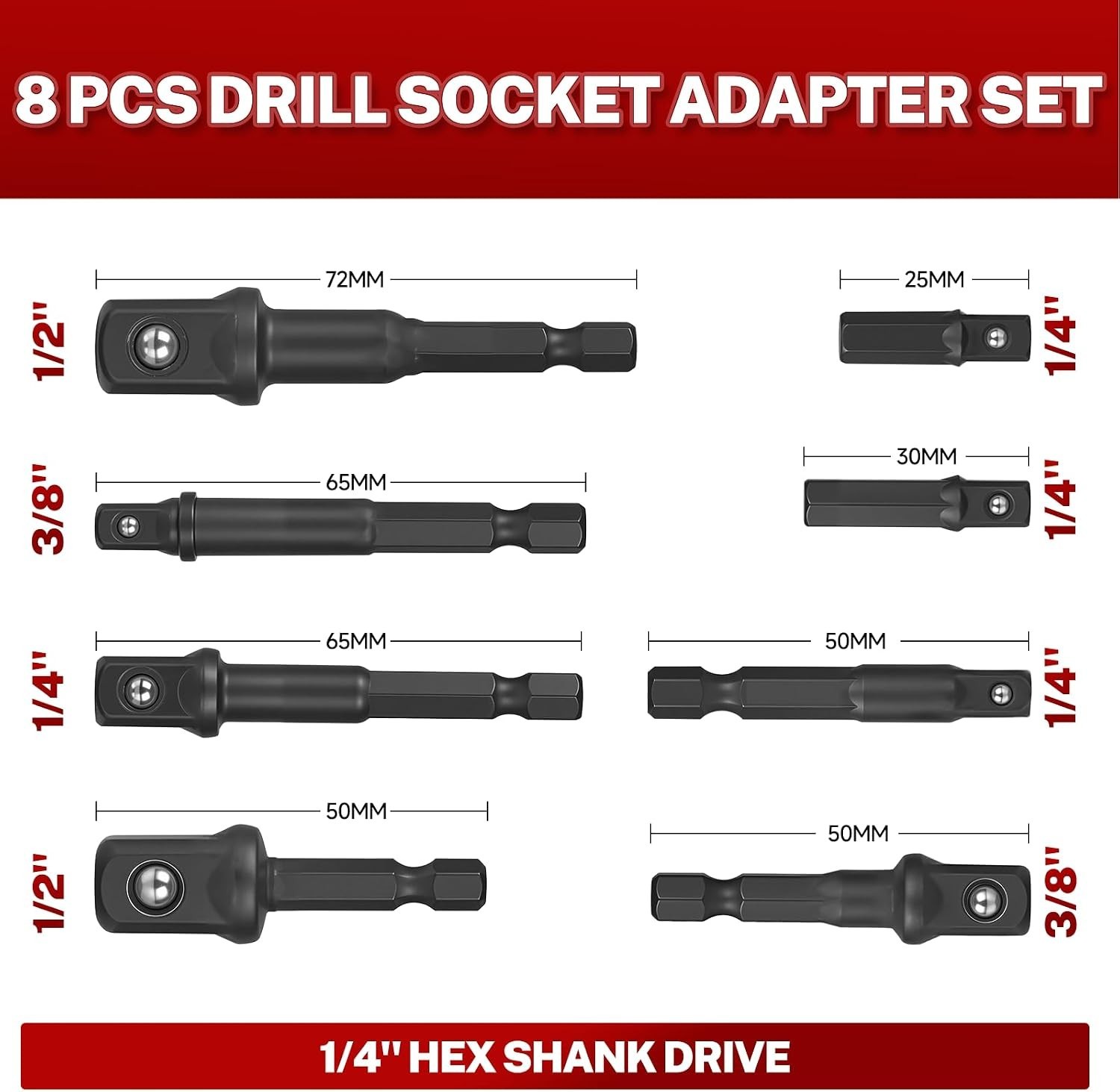 Impact Socket & U-Joint Adapter Kit | Corrosion Resistant